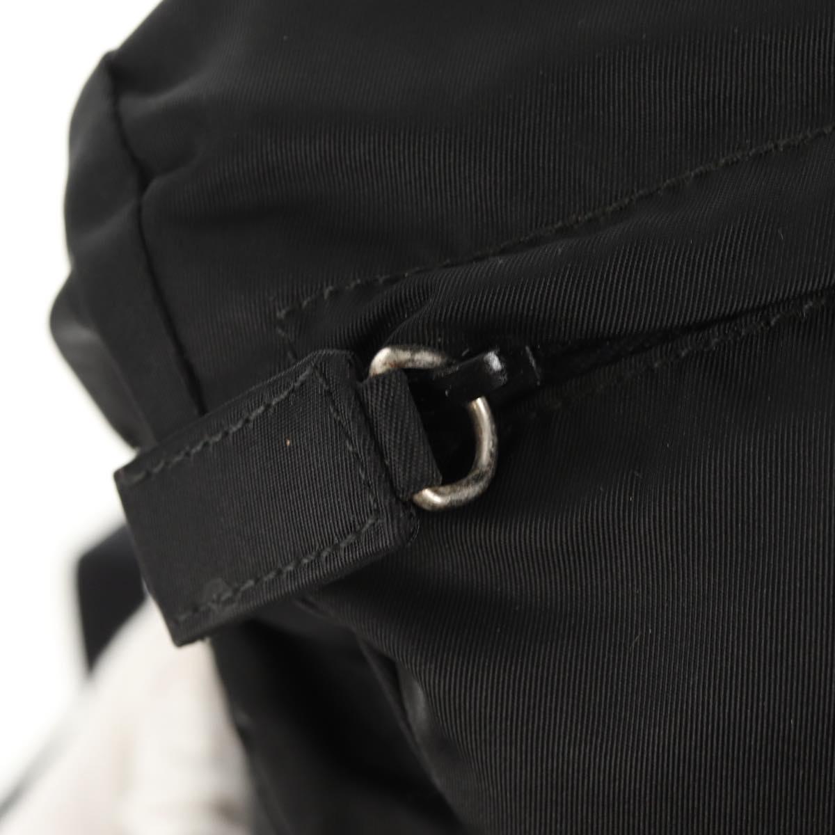 PRADA Backpack Nylon Black Silver Auth 149300V