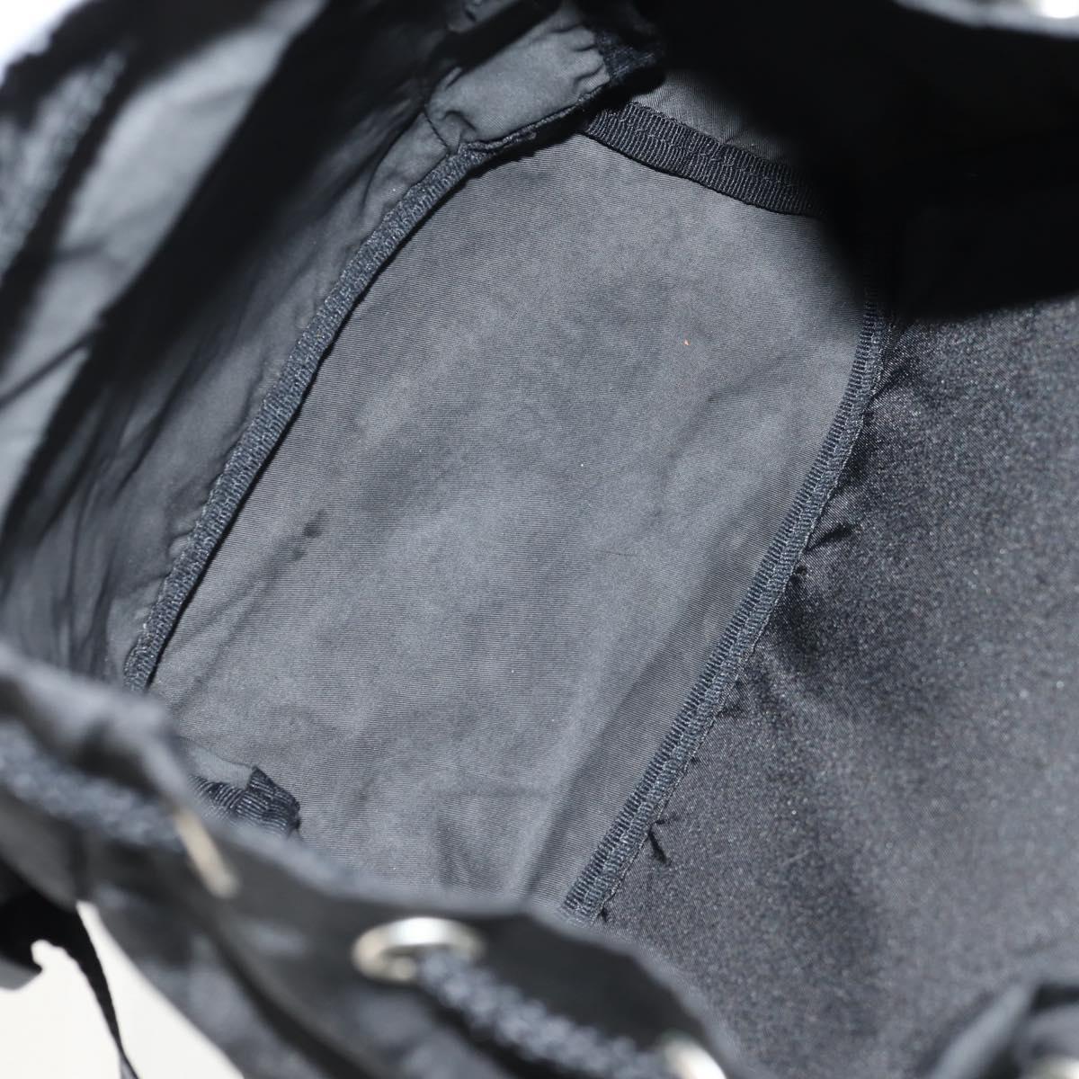 PRADA Backpack Nylon Black Silver Auth 149300V