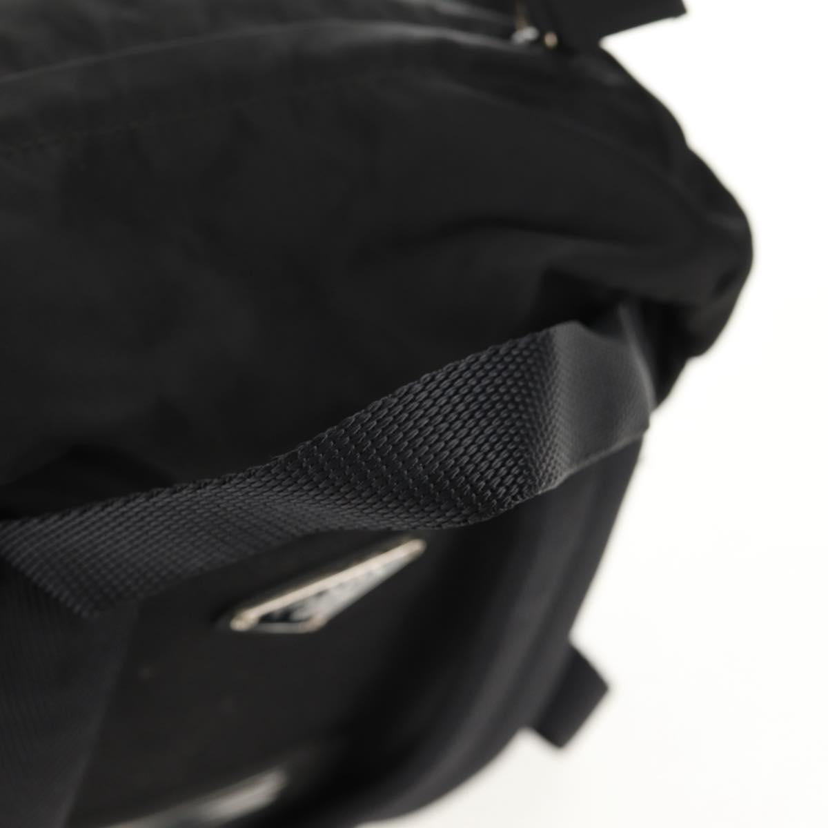 PRADA Backpack Nylon Black Silver Auth 149300V