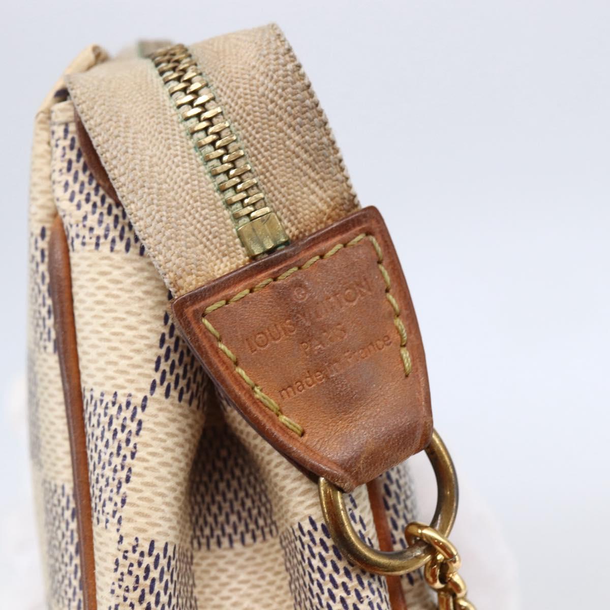 LOUIS VUITTON Damier Azur Eva Shoulder Bag 2way N55214 LV Auth 149303