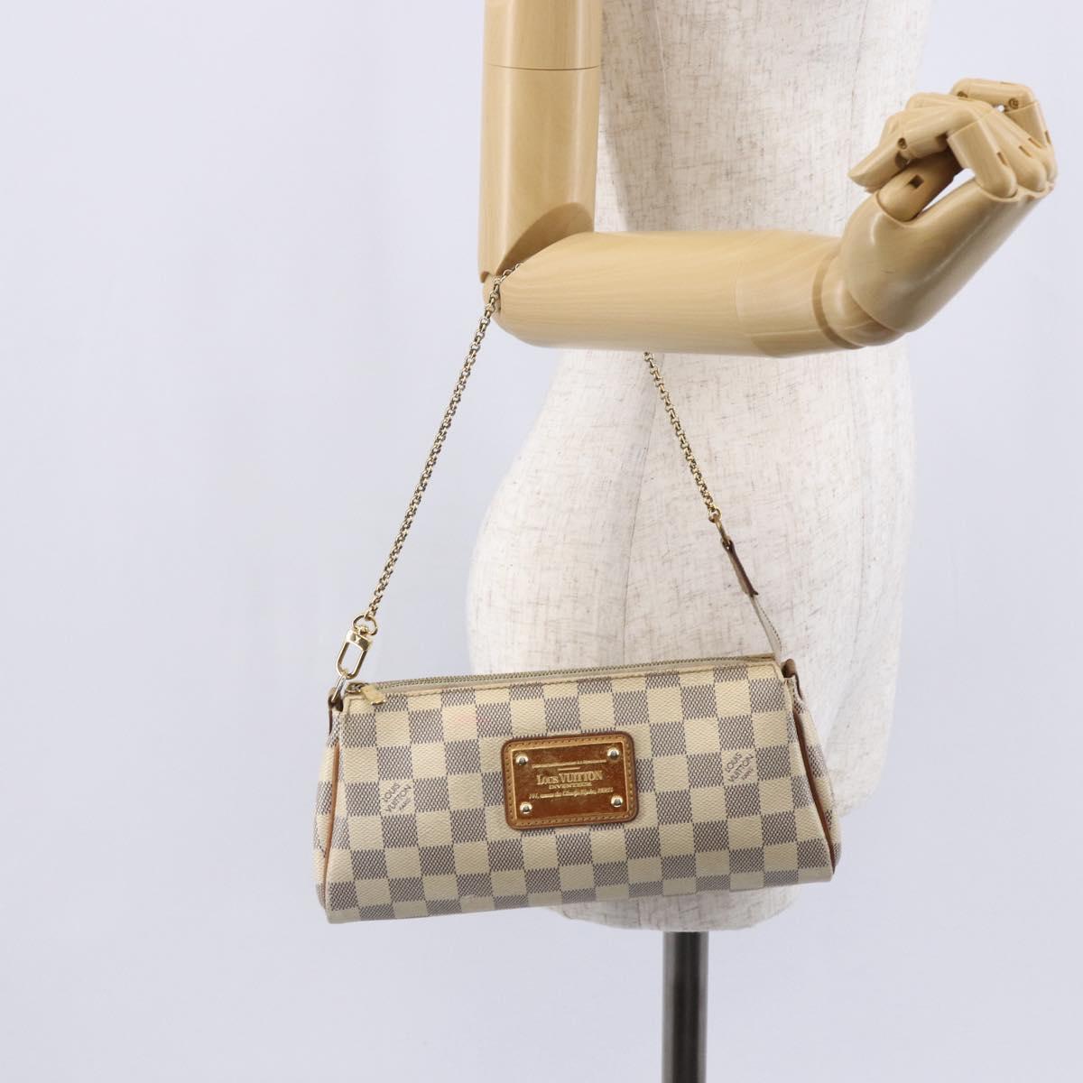 LOUIS VUITTON Damier Azur Eva Shoulder Bag 2way N55214 LV Auth 149303
