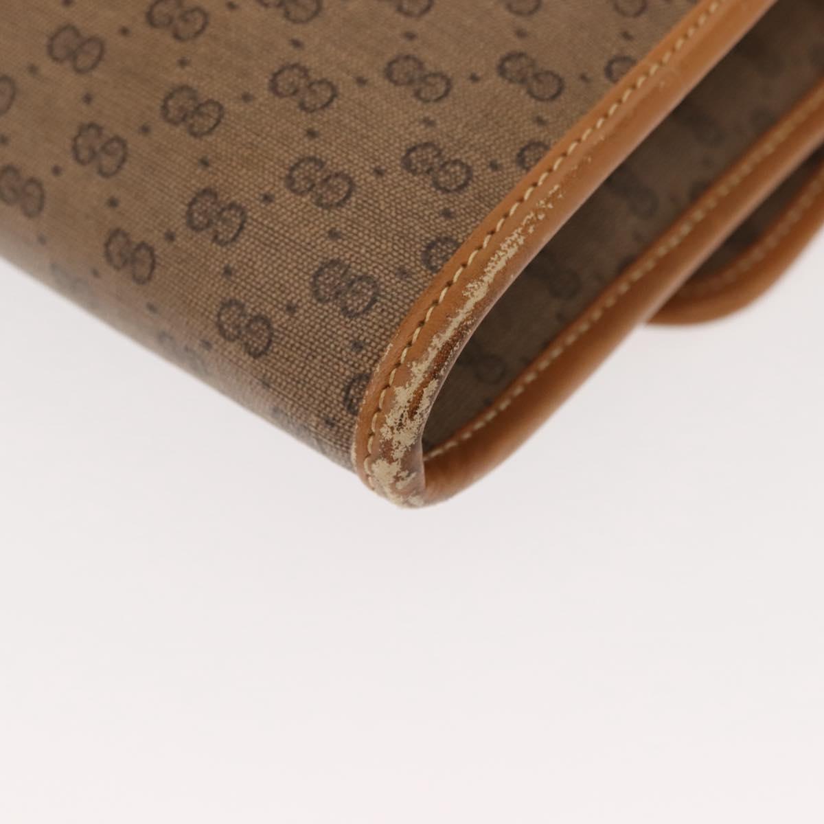 GUCCI Micro GG Supreme Shoulder Bag PVC Beige Gold 004 106 0146 Auth 149323