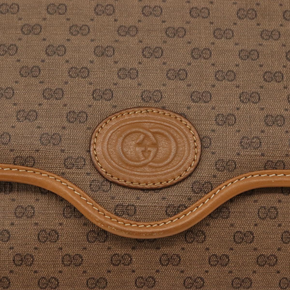 GUCCI Micro GG Supreme Shoulder Bag PVC Beige Gold 004 106 0146 Auth 149323