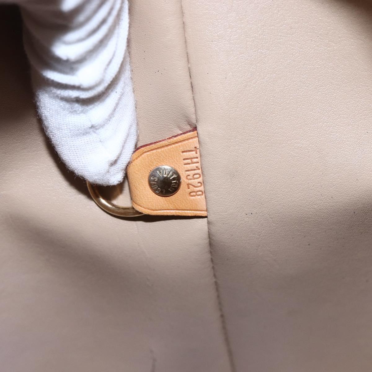 LOUIS VUITTON Monogram Vernis Houston Hand Bag Beige M91004 LV Auth 149327