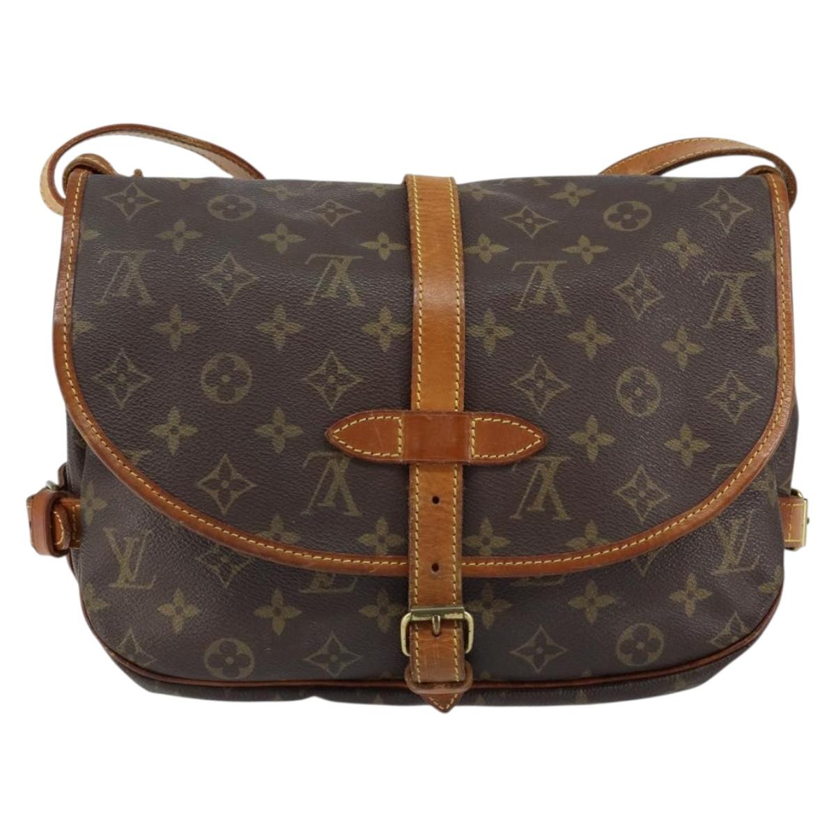 LOUIS VUITTON Monogram Saumur 30 Shoulder Bag M42256 LV Auth 149330