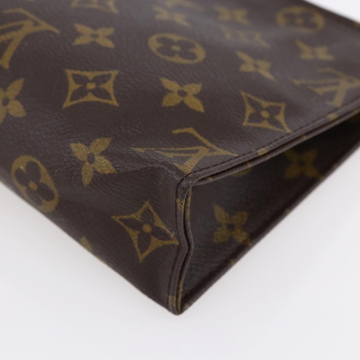 LOUIS VUITTON Monogram Poche Toilette 19 Pouch M47544 LV Auth 149344