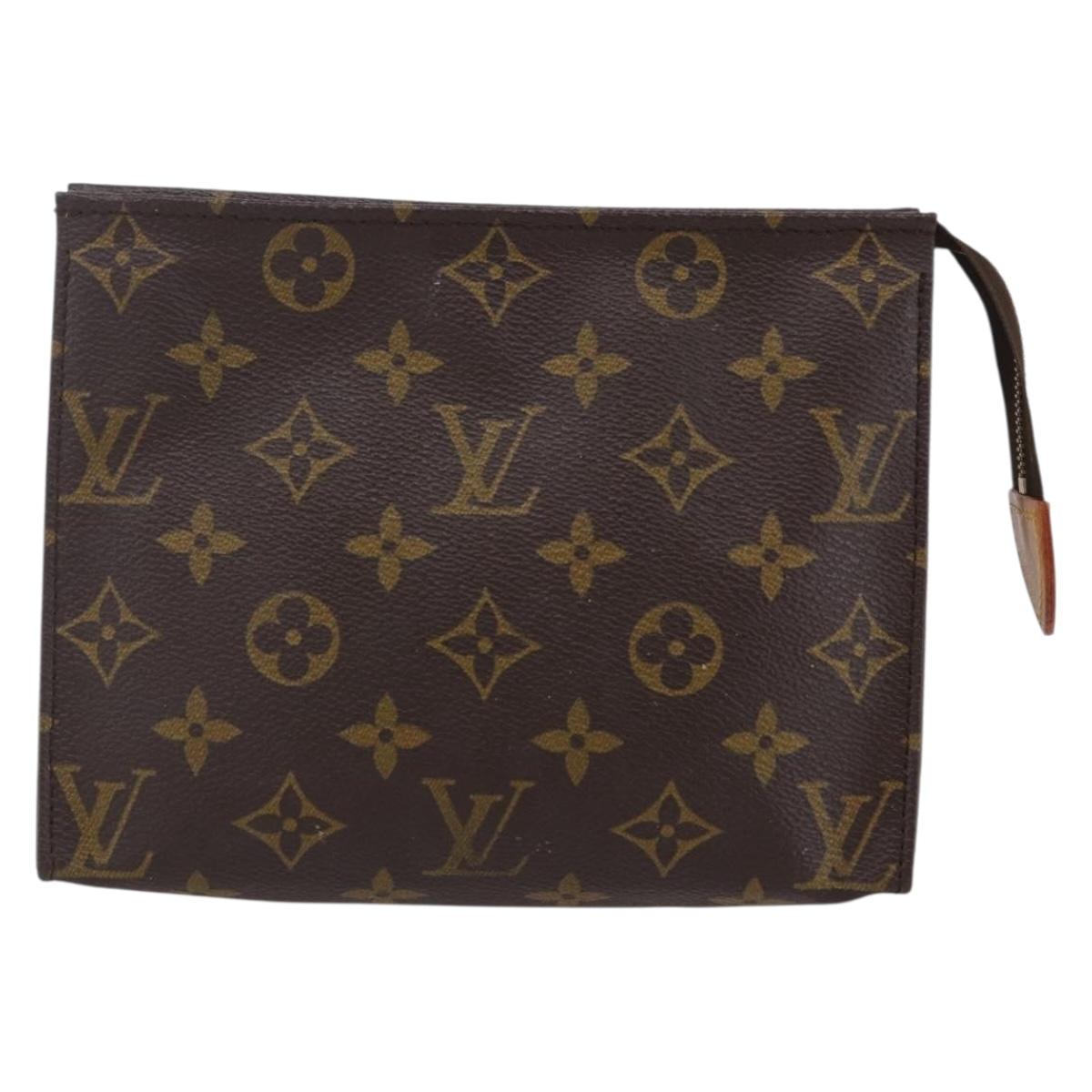 LOUIS VUITTON Monogram Poche Toilette 19 Pouch M47544 LV Auth 149344