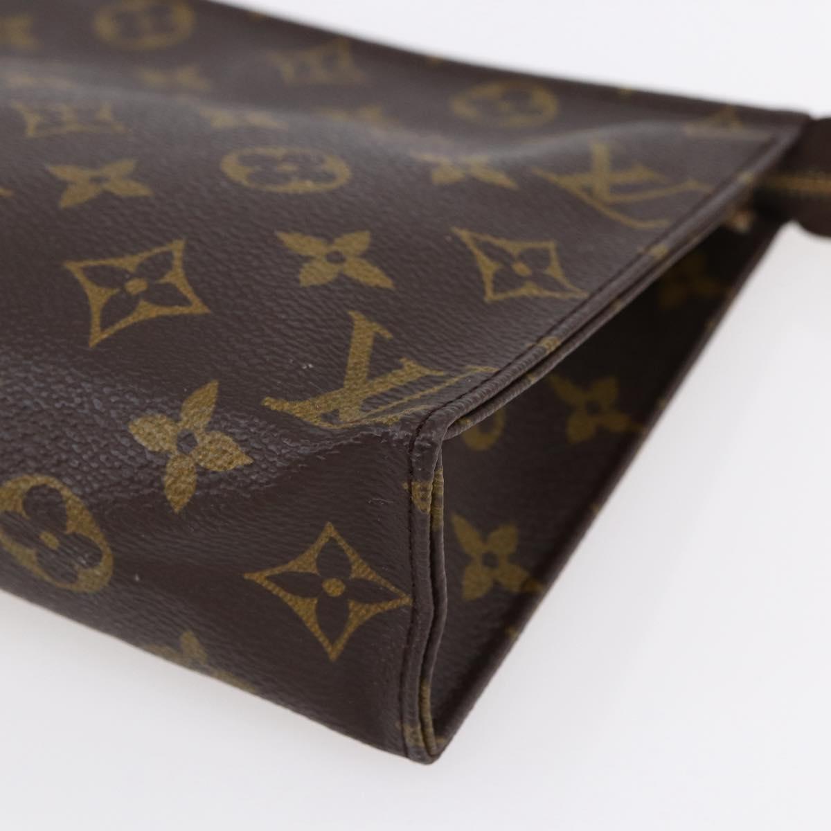 LOUIS VUITTON Monogram Poche Toilette 19 Pouch M47544 LV Auth 149344