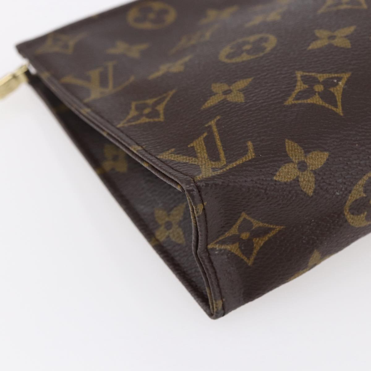 LOUIS VUITTON Monogram Poche Toilette 19 Pouch M47544 LV Auth 149344