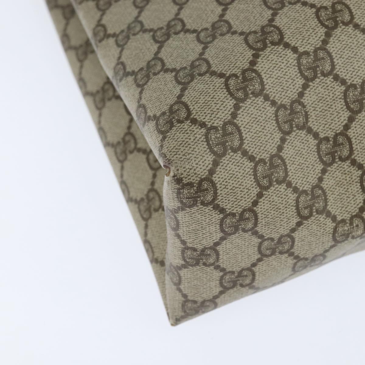 GUCCI GG Supreme Web Sherry Line Tote Bag PVC Beige Gold 39 02 091 Auth 149350