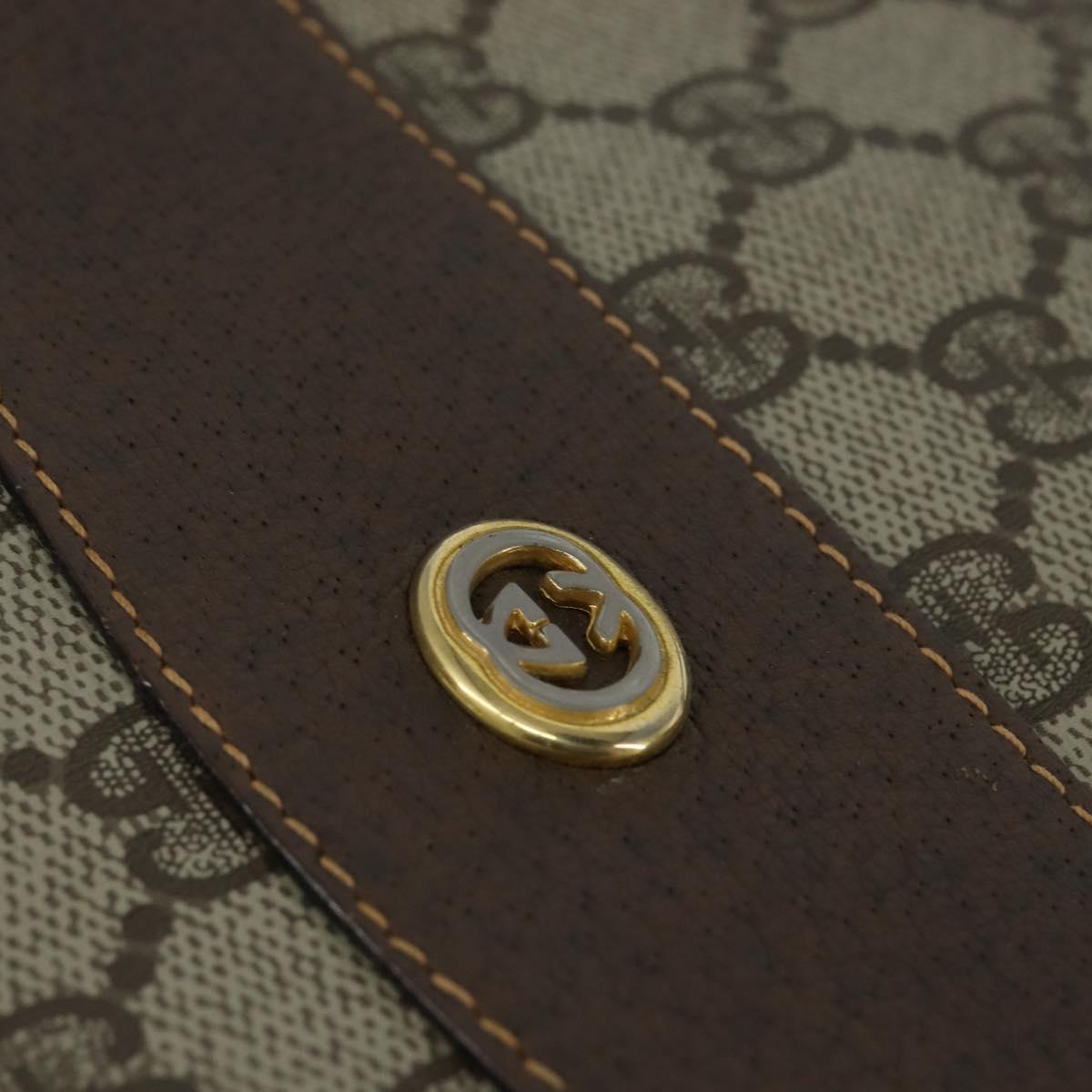 GUCCI GG Supreme Web Sherry Line Tote Bag PVC Beige Gold 39 02 091 Auth 149350