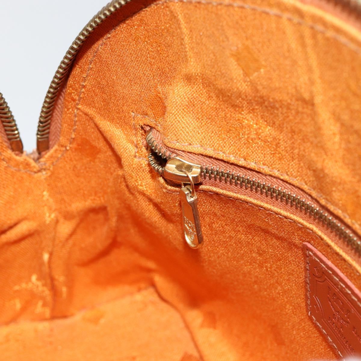 MCM Logogram Vicetos Hand Bag PVC Leather 2way Brown Gold Auth 149366