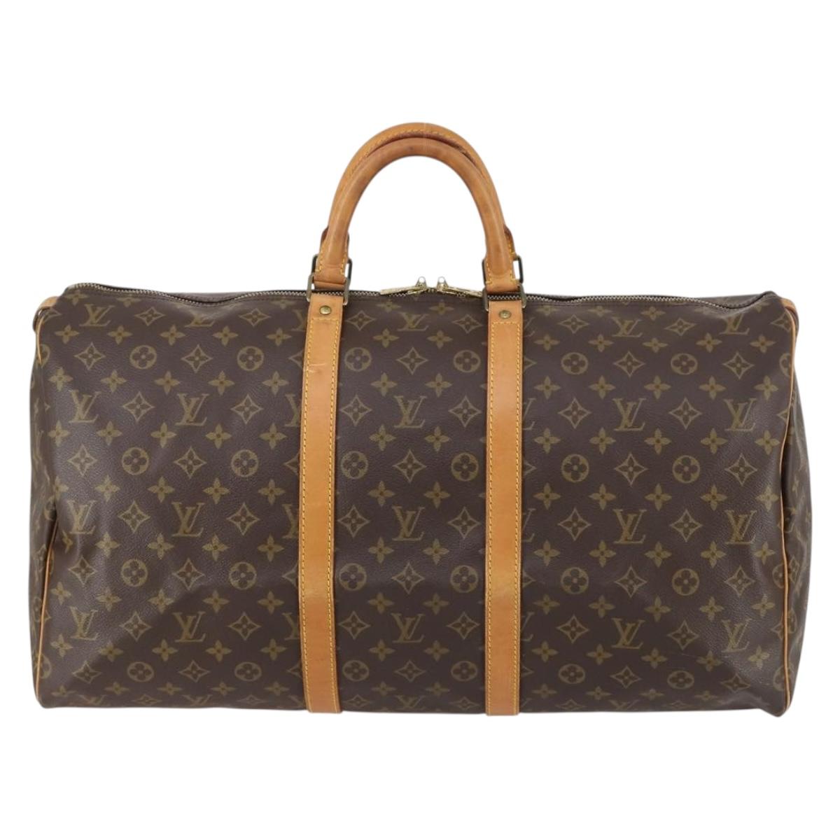 LOUIS VUITTON Monogram Keepall 55 Boston Bag M41424 LV Auth 149370