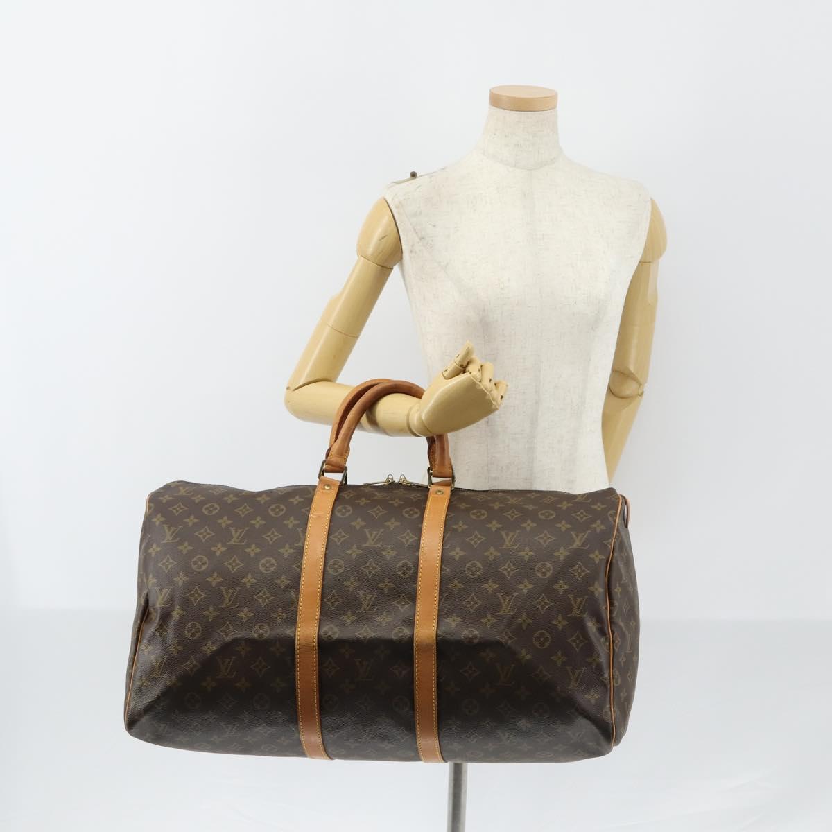 LOUIS VUITTON Monogram Keepall 55 Boston Bag M41424 LV Auth 149370