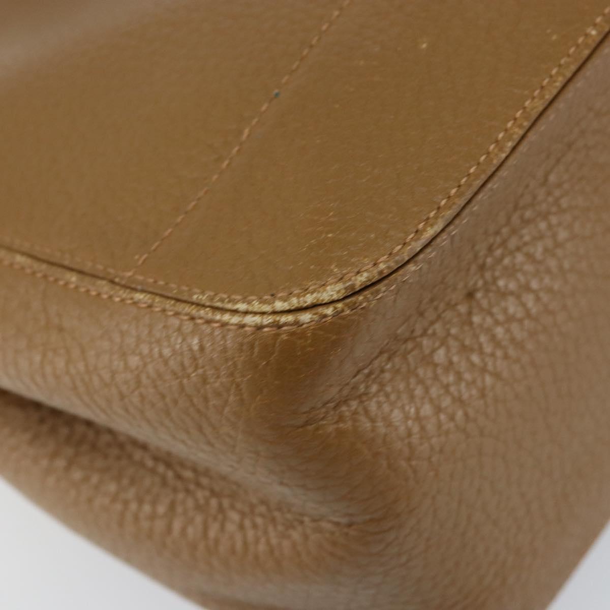 SAINT LAURENT Hand Bag Leather Brown Auth 149374