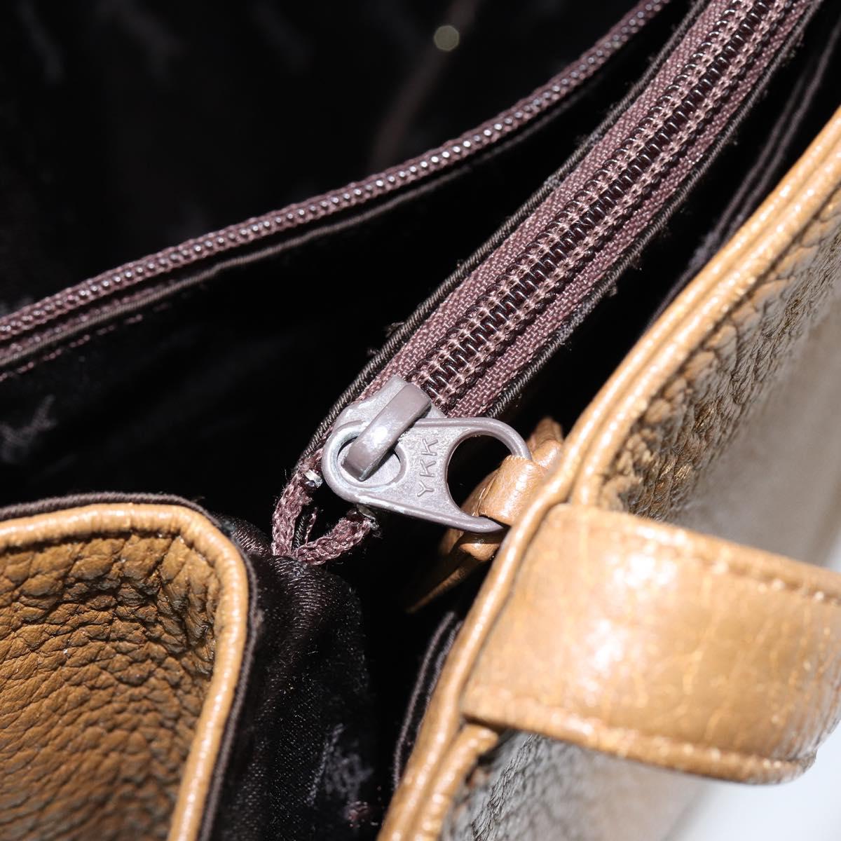 SAINT LAURENT Hand Bag Leather Brown Auth 149374