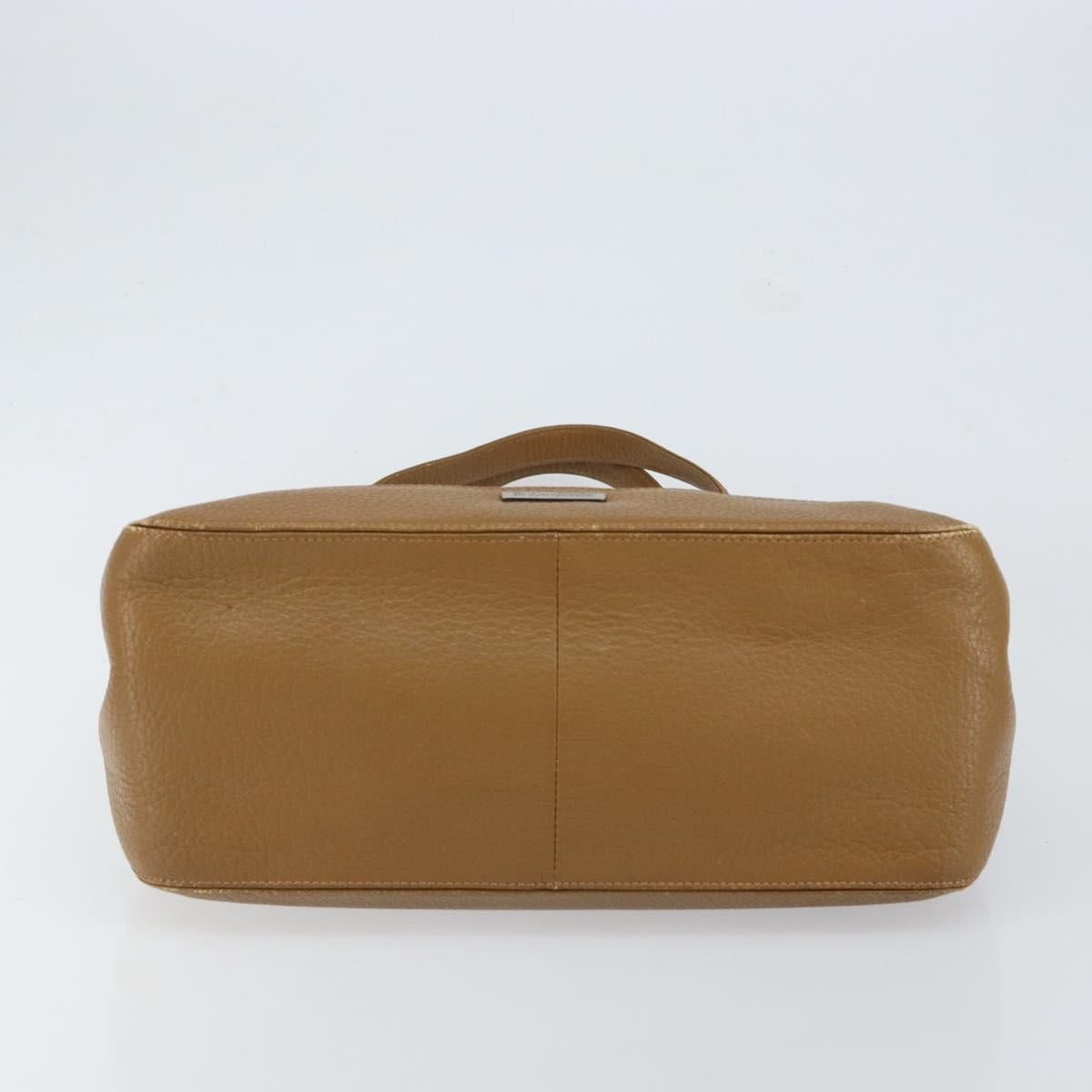 SAINT LAURENT Hand Bag Leather Brown Auth 149374