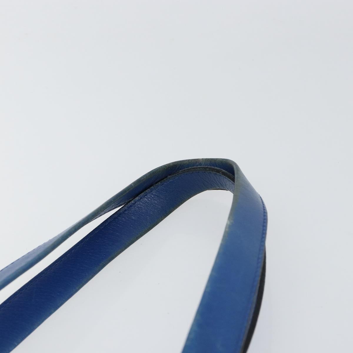 LOEWE Anagram Tote Bag Leather Blue Auth 149375