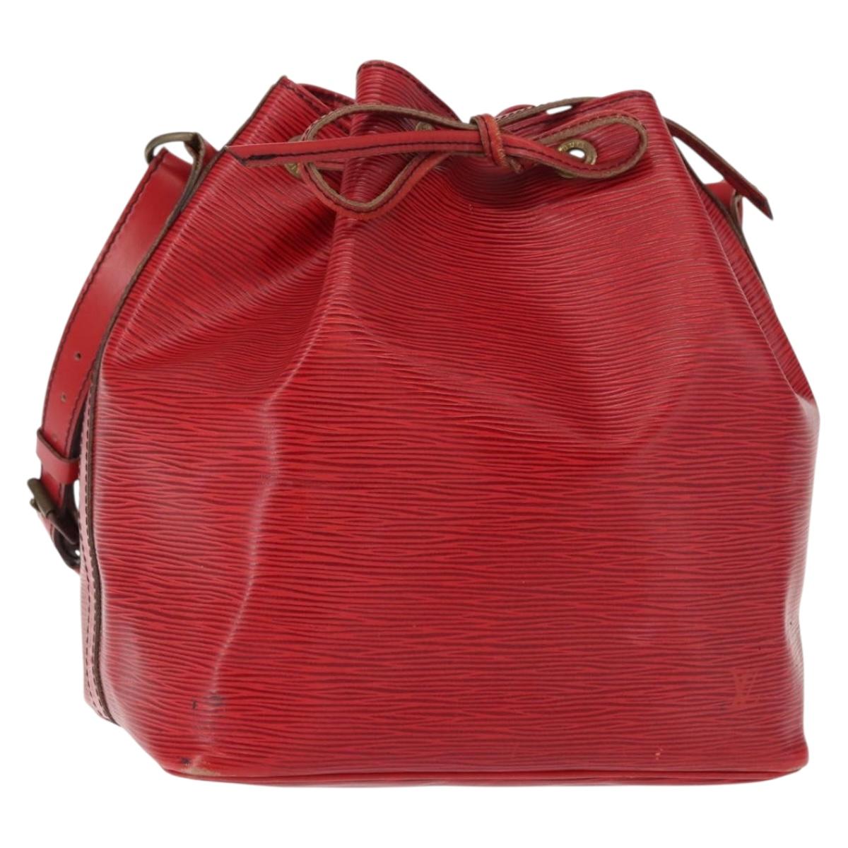 LOUIS VUITTON Epi Petit Noe Shoulder Bag Red M44107 LV Auth 149384