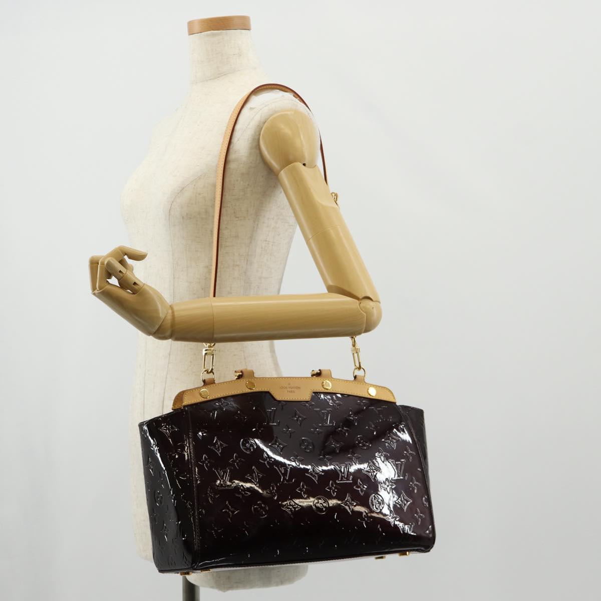 LOUIS VUITTON Vernis Blair MM Hand Bag 2way Amarante M91619 LV Auth 149390V