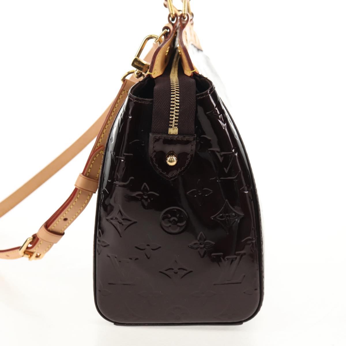 LOUIS VUITTON Vernis Blair MM Hand Bag 2way Amarante M91619 LV Auth 149390V