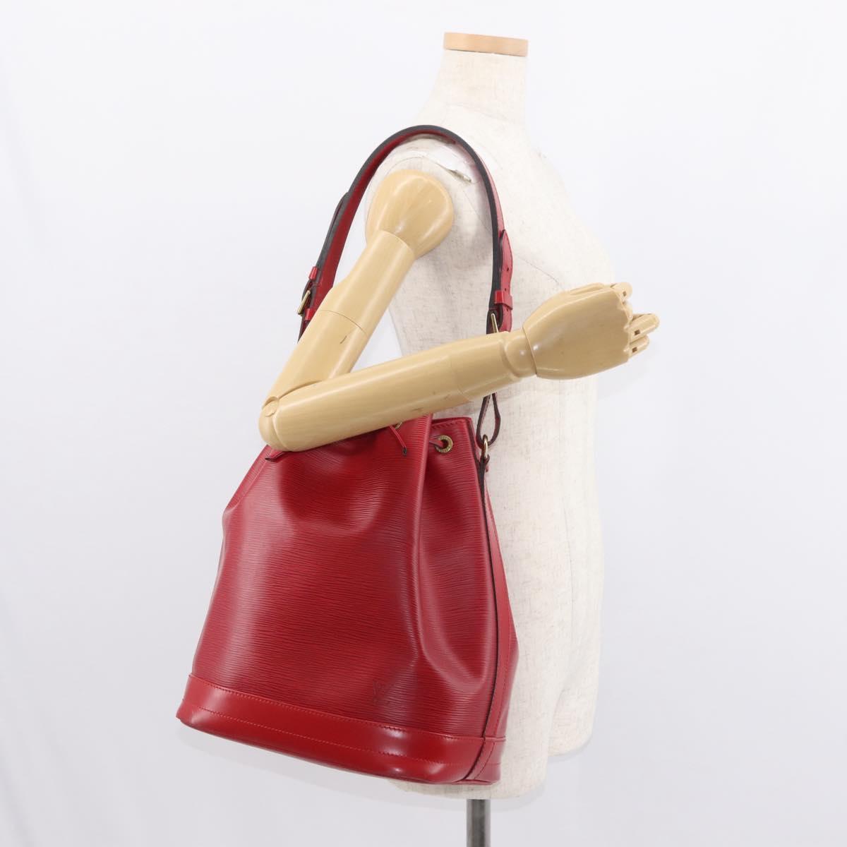 LOUIS VUITTON Epi Noe Shoulder Bag Red M44007 LV Auth 149398