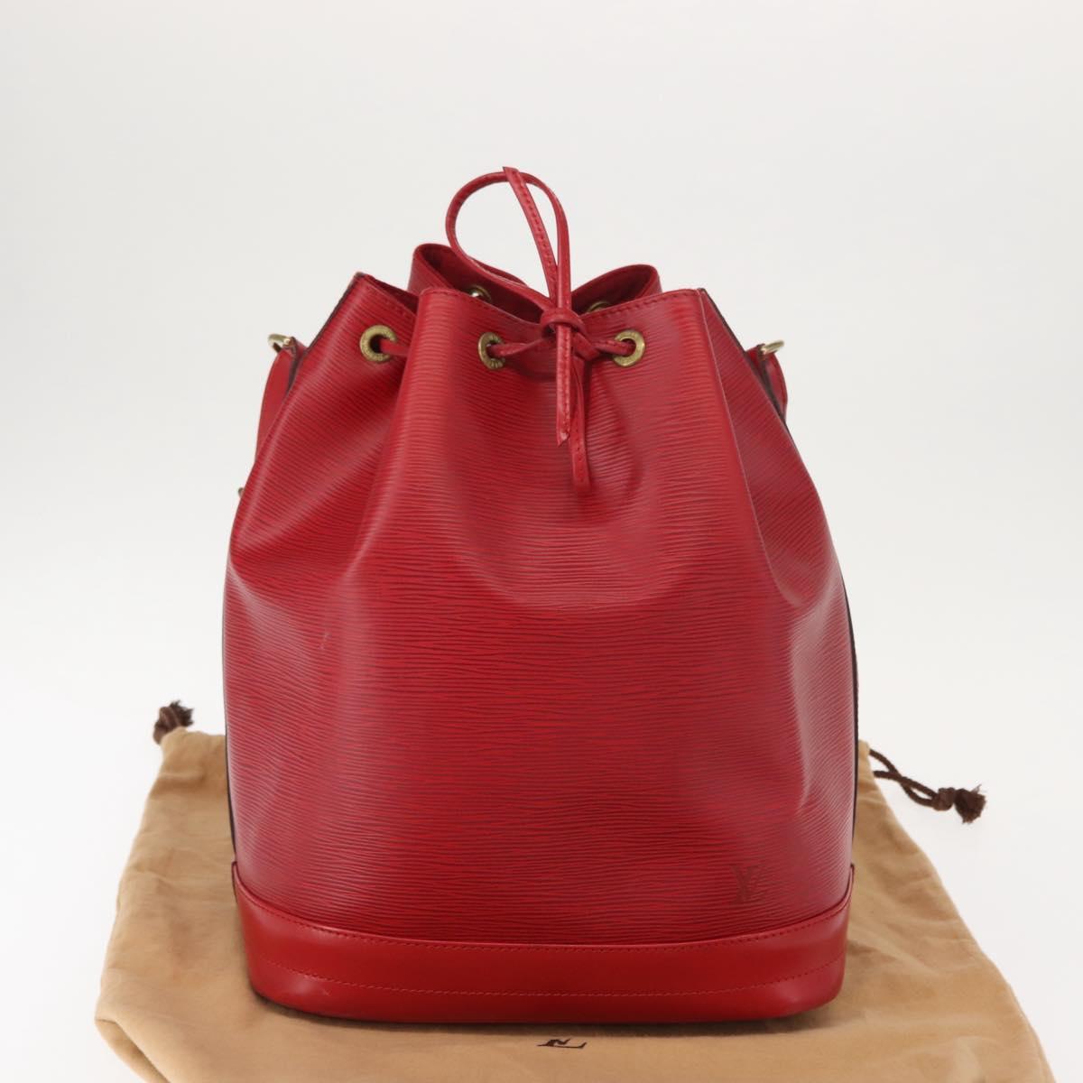 LOUIS VUITTON Epi Noe Shoulder Bag Red M44007 LV Auth 149398