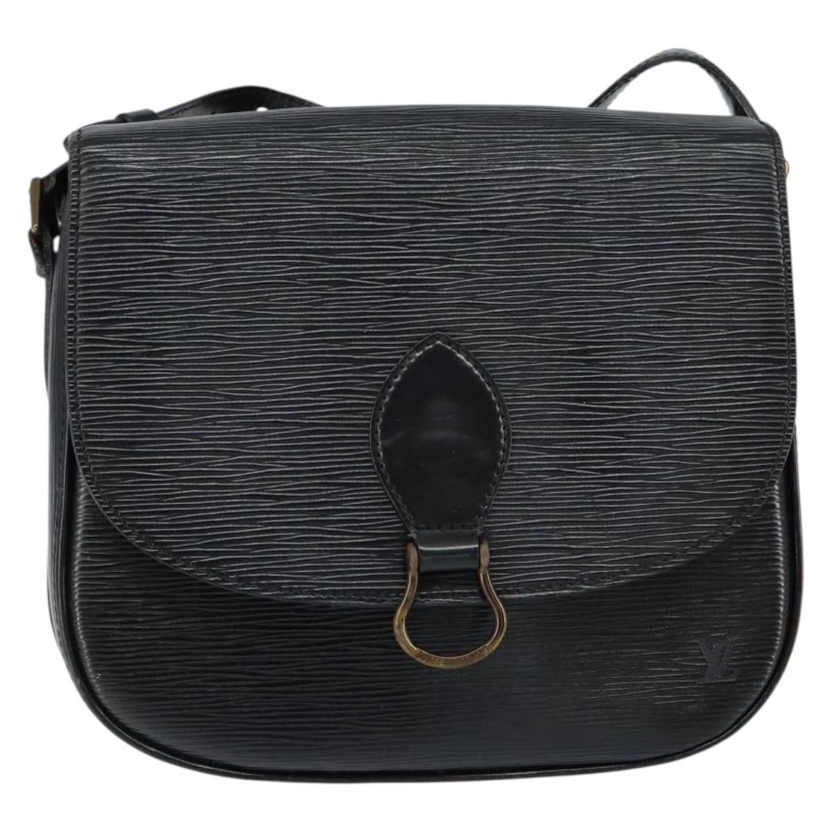 LOUIS VUITTON Epi Saint Cloud GM Shoulder Bag Black Noir M52192 LV Auth 149399