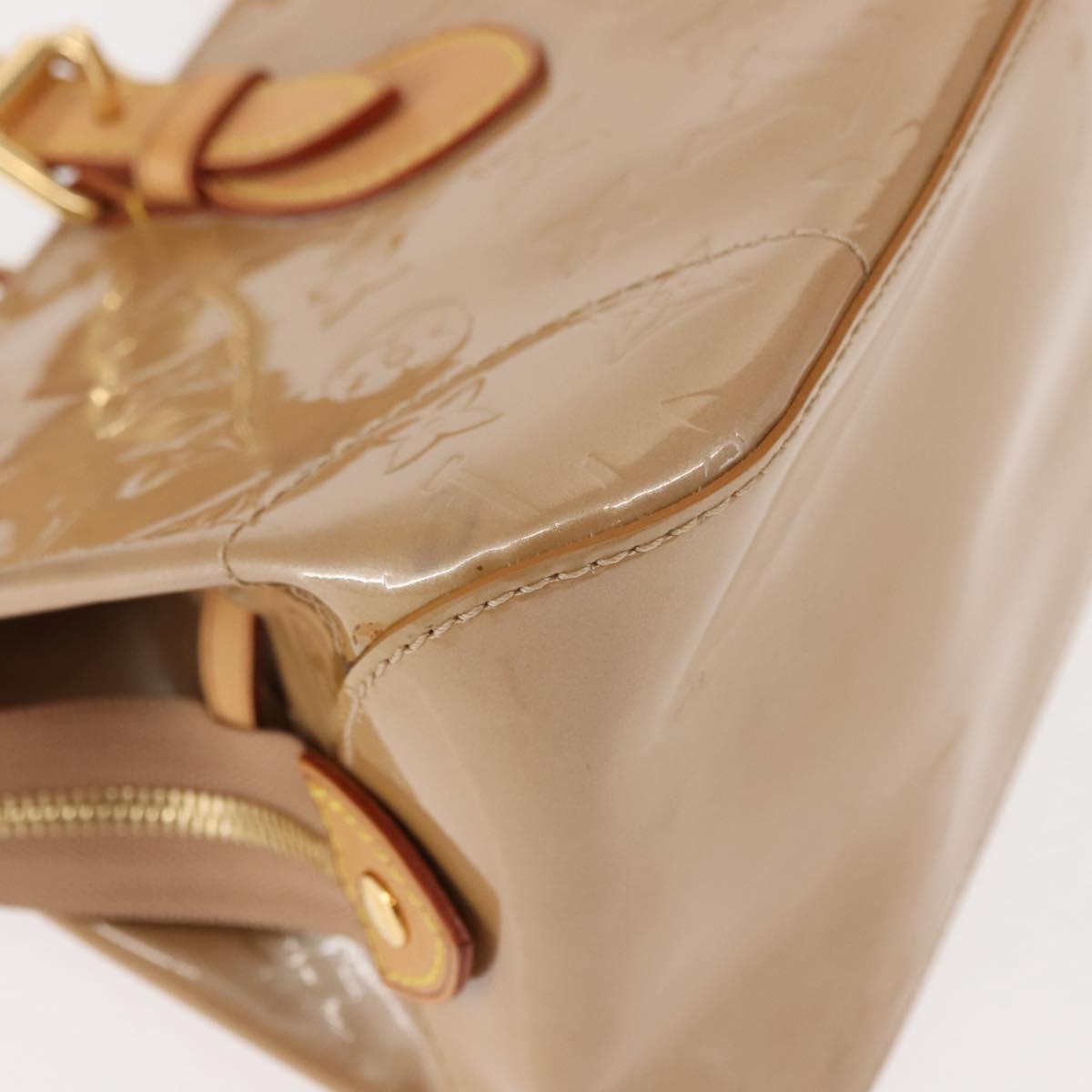 LOUIS VUITTON Monogram Vernis Rosewood Avenue Hand Bag Beige M93509 Auth 149405