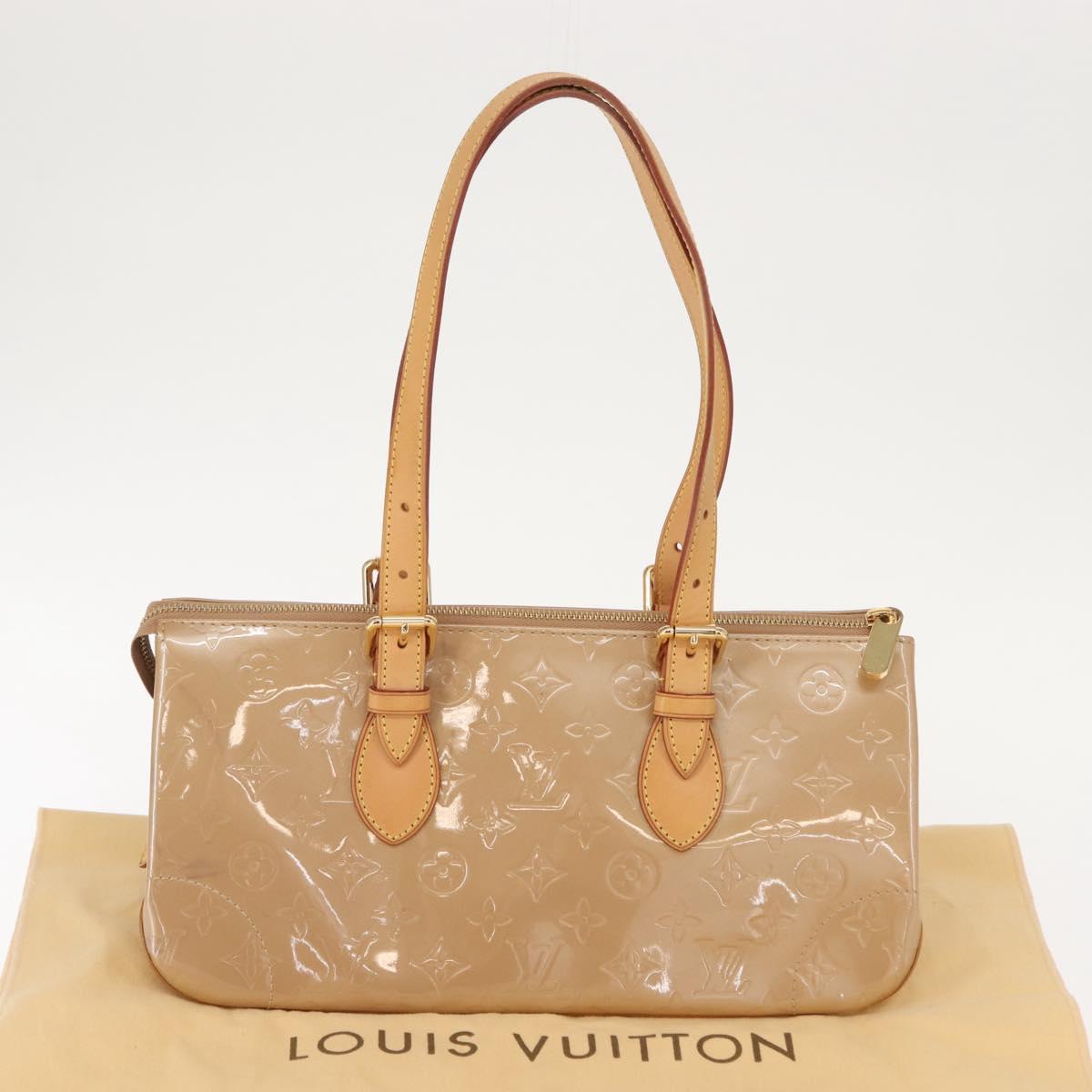 LOUIS VUITTON Monogram Vernis Rosewood Avenue Hand Bag Beige M93509 Auth 149405