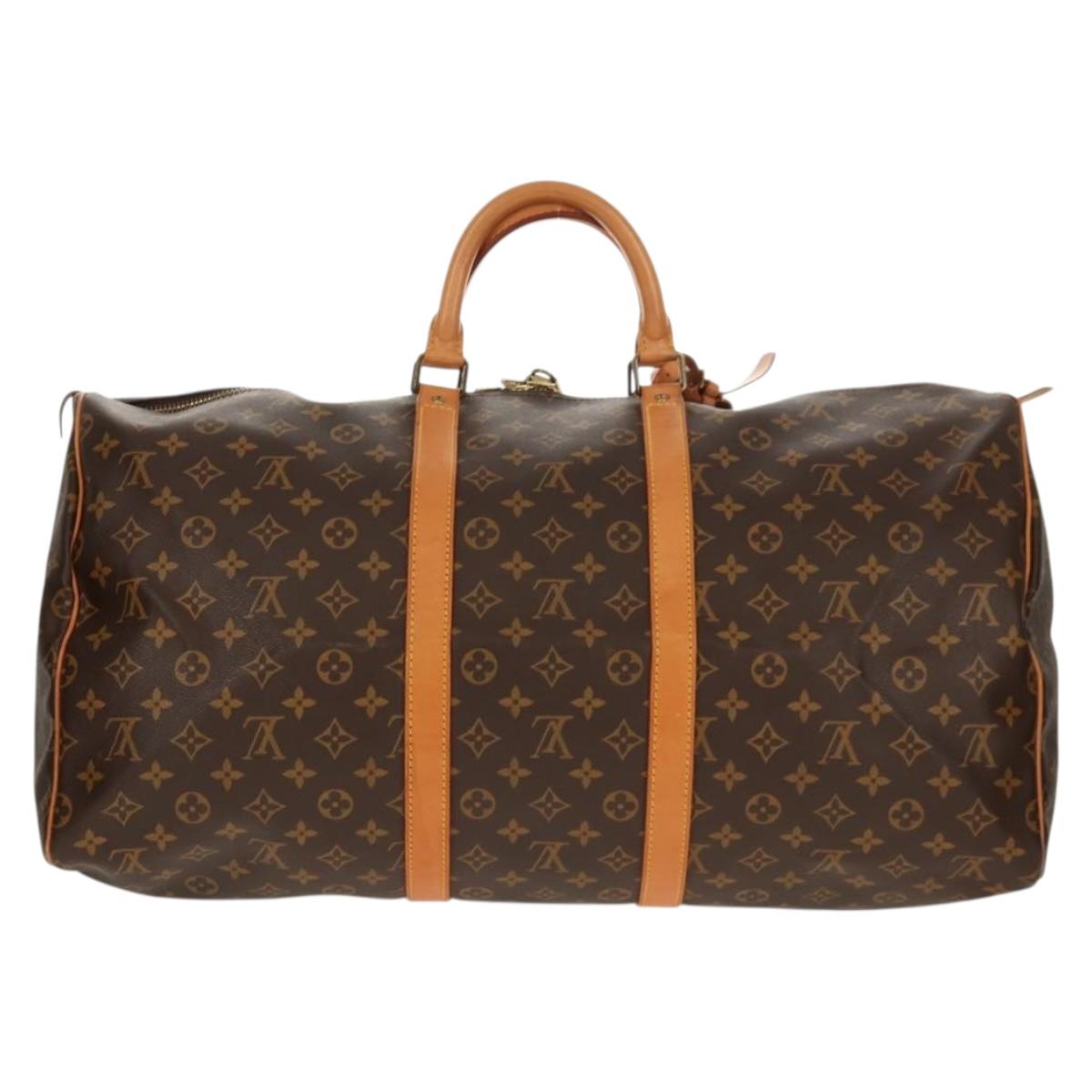 LOUIS VUITTON Monogram Keepall 55 Boston Bag M41424 LV Auth 149408AV