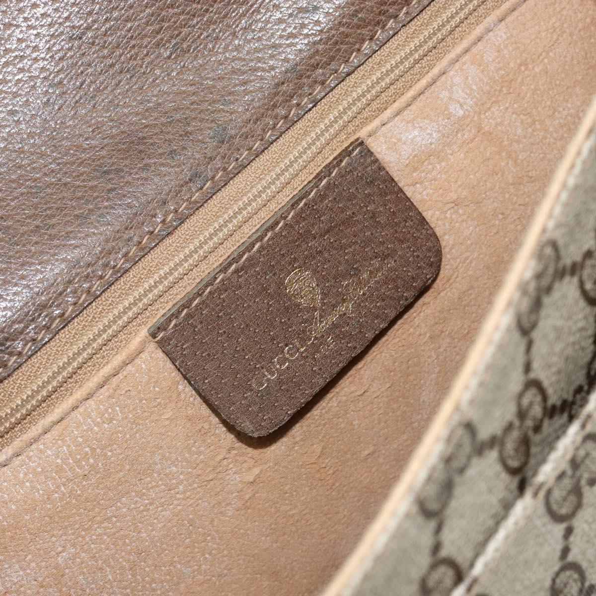 GUCCI GG Supreme Shoulder Bag PVC Beige Gold 93 02 023 Auth 149411