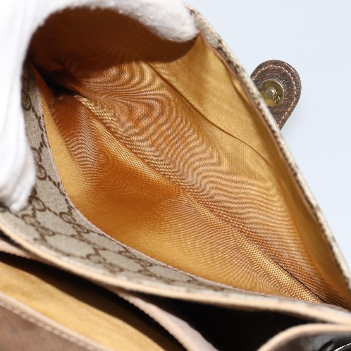 GUCCI GG Supreme Shoulder Bag PVC Beige Gold 93 02 023 Auth 149411