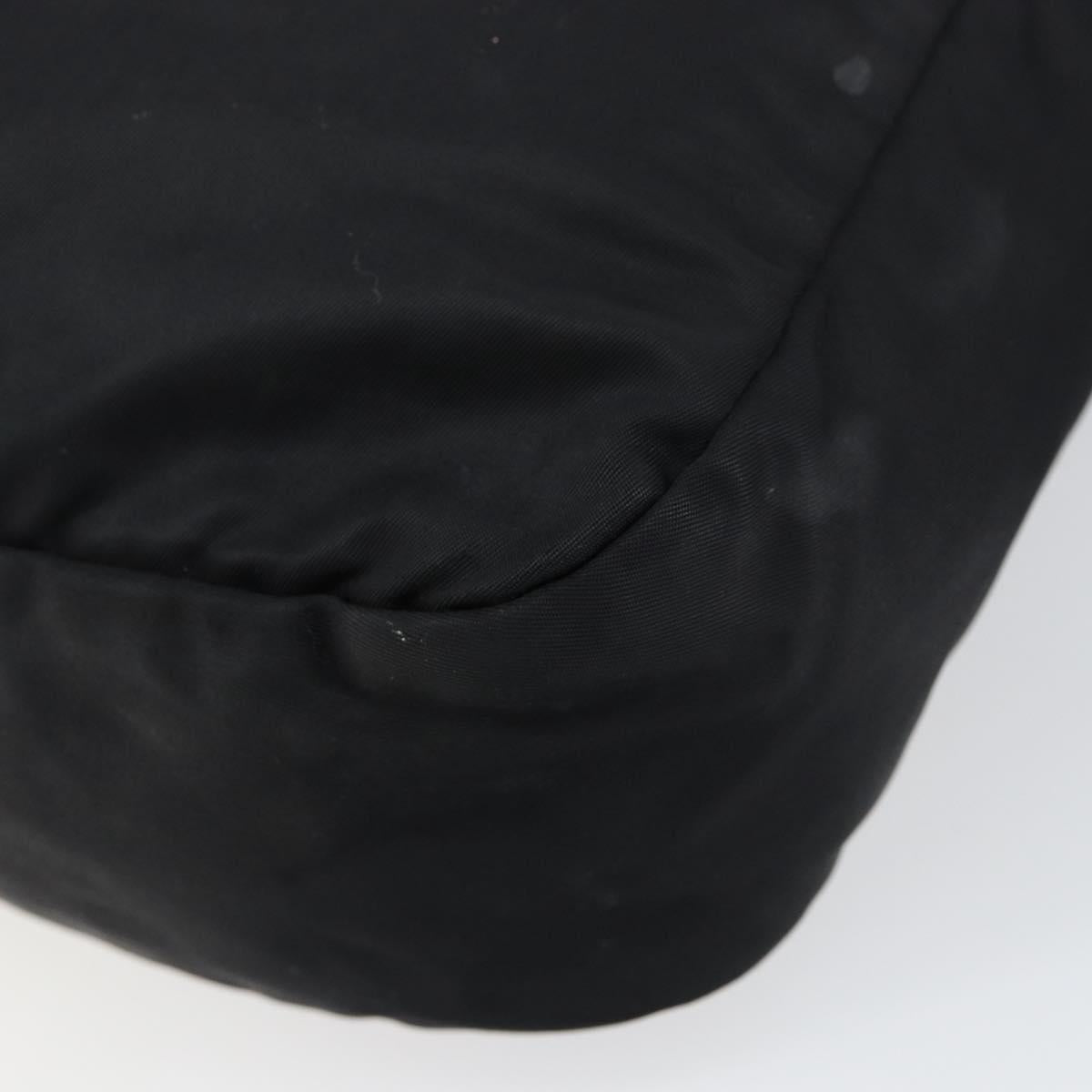 PRADA Shoulder Bag Nylon Black Silver Auth 149424