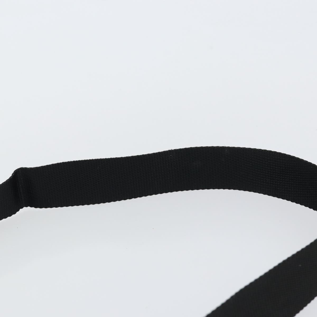 PRADA Shoulder Bag Nylon Black Silver Auth 149424