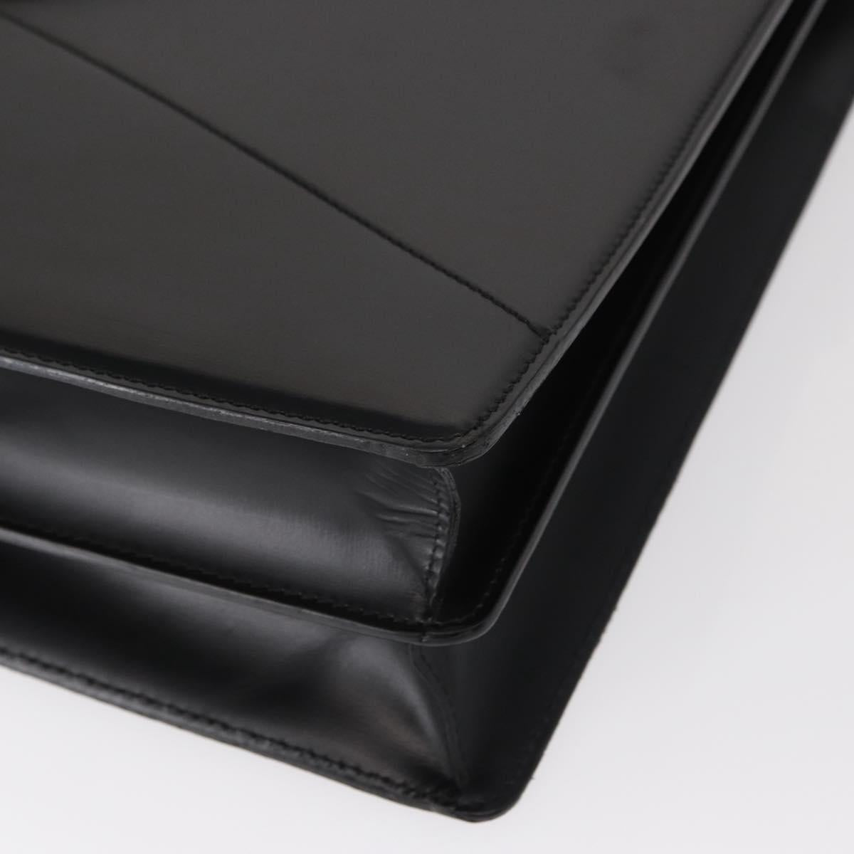 LOEWE Anagram Business Bag Leather Black Auth 149444