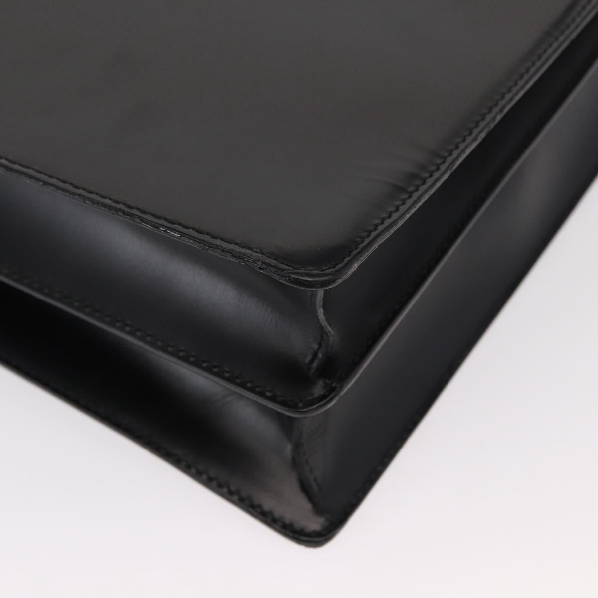 LOEWE Anagram Business Bag Leather Black Auth 149444
