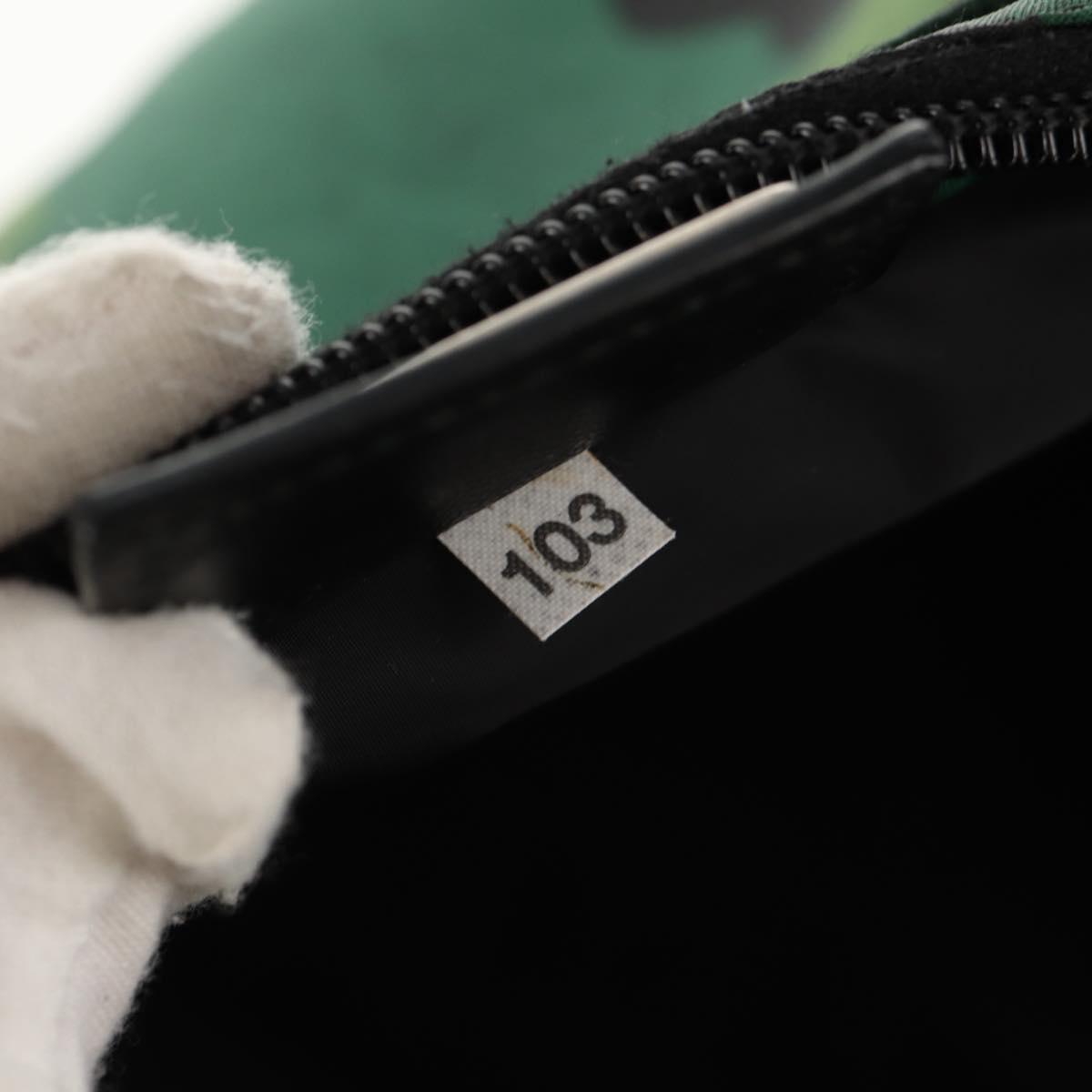 PRADA Camouflage Shoulder Bag Nylon Green Silver Auth 149451V