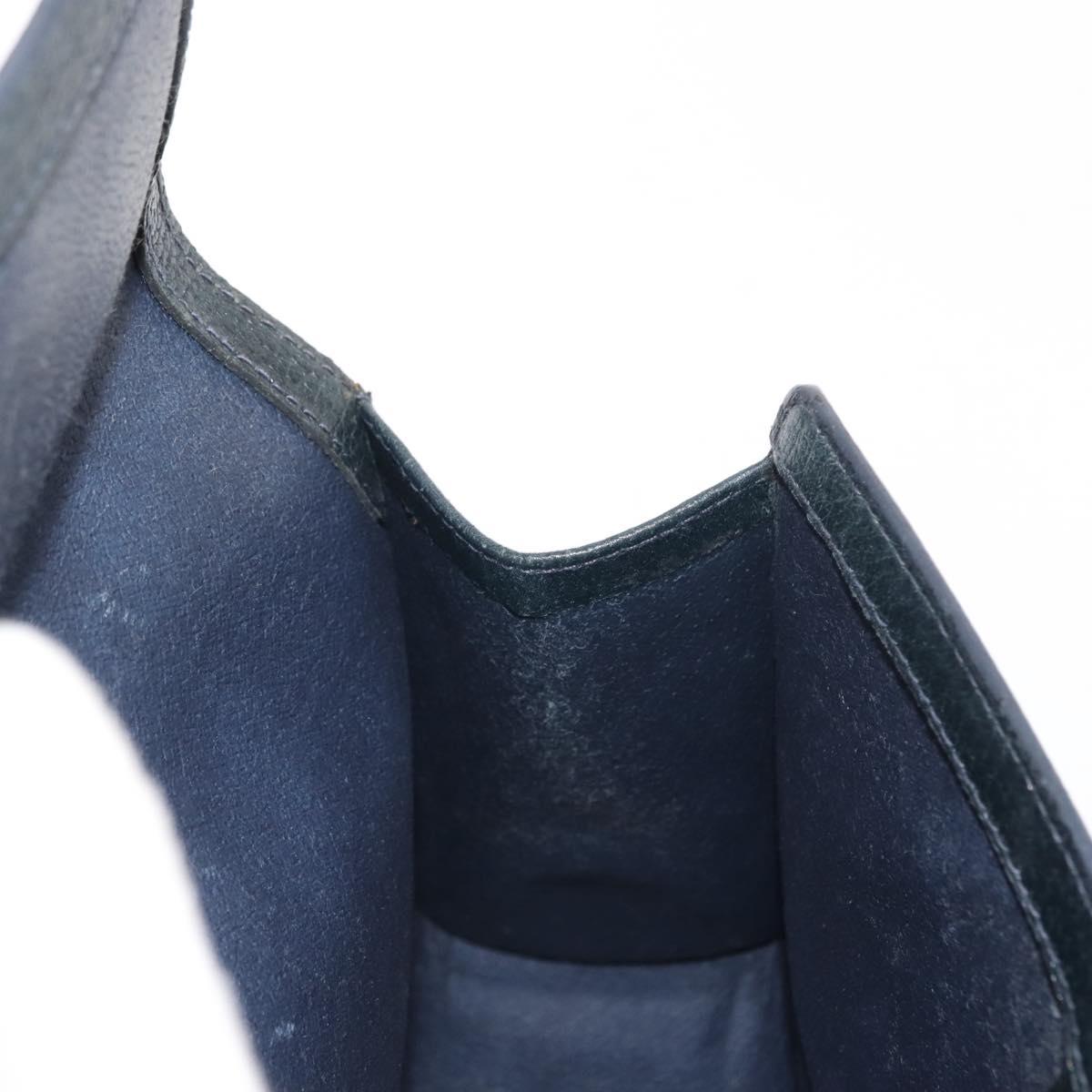 GUCCI GG Supreme Sherry Line Clutch Bag PVC Leather Navy 84 01 006 Auth 149456