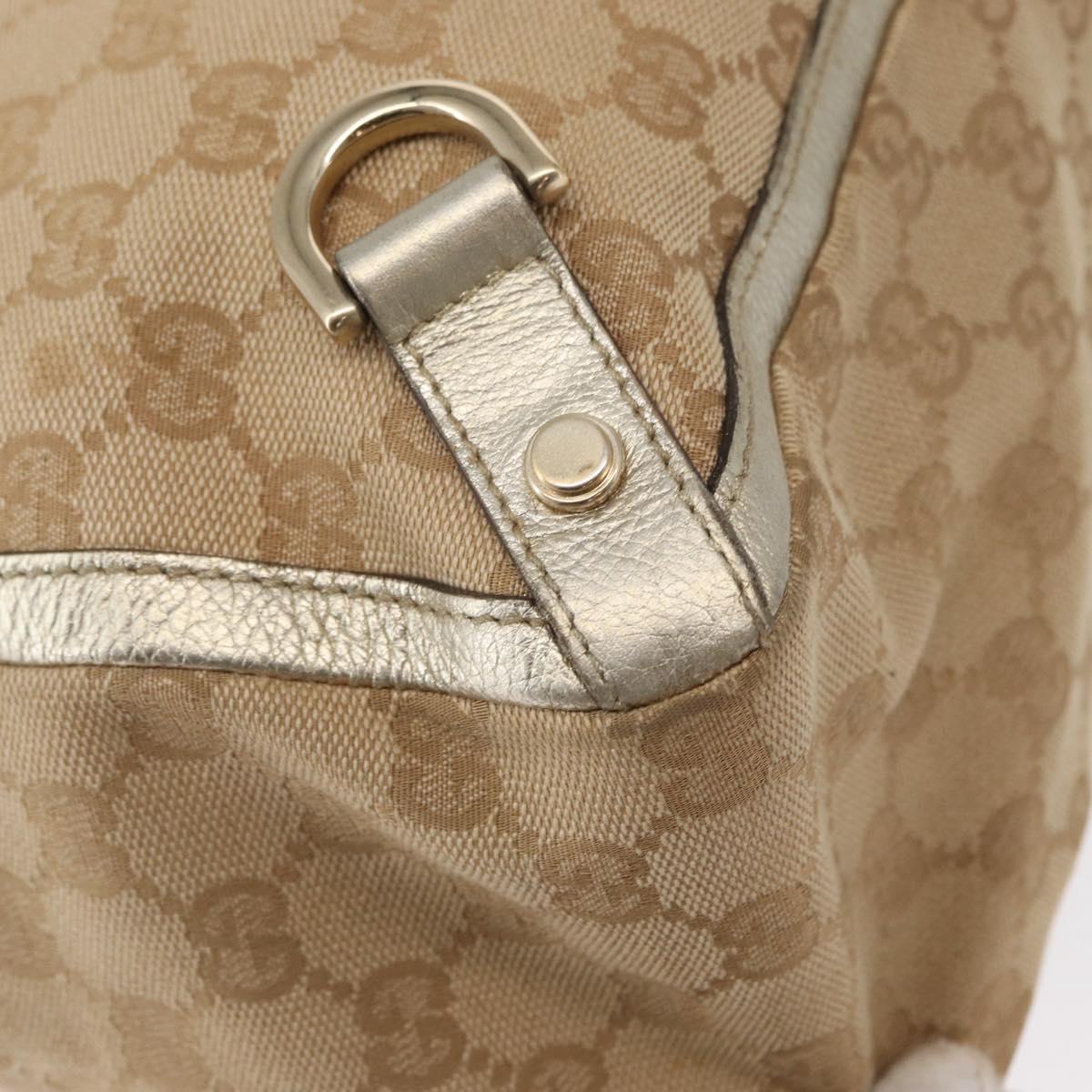 GUCCI GG Canvas Abbey Tote Bag Beige Gold 141472 Auth 149458