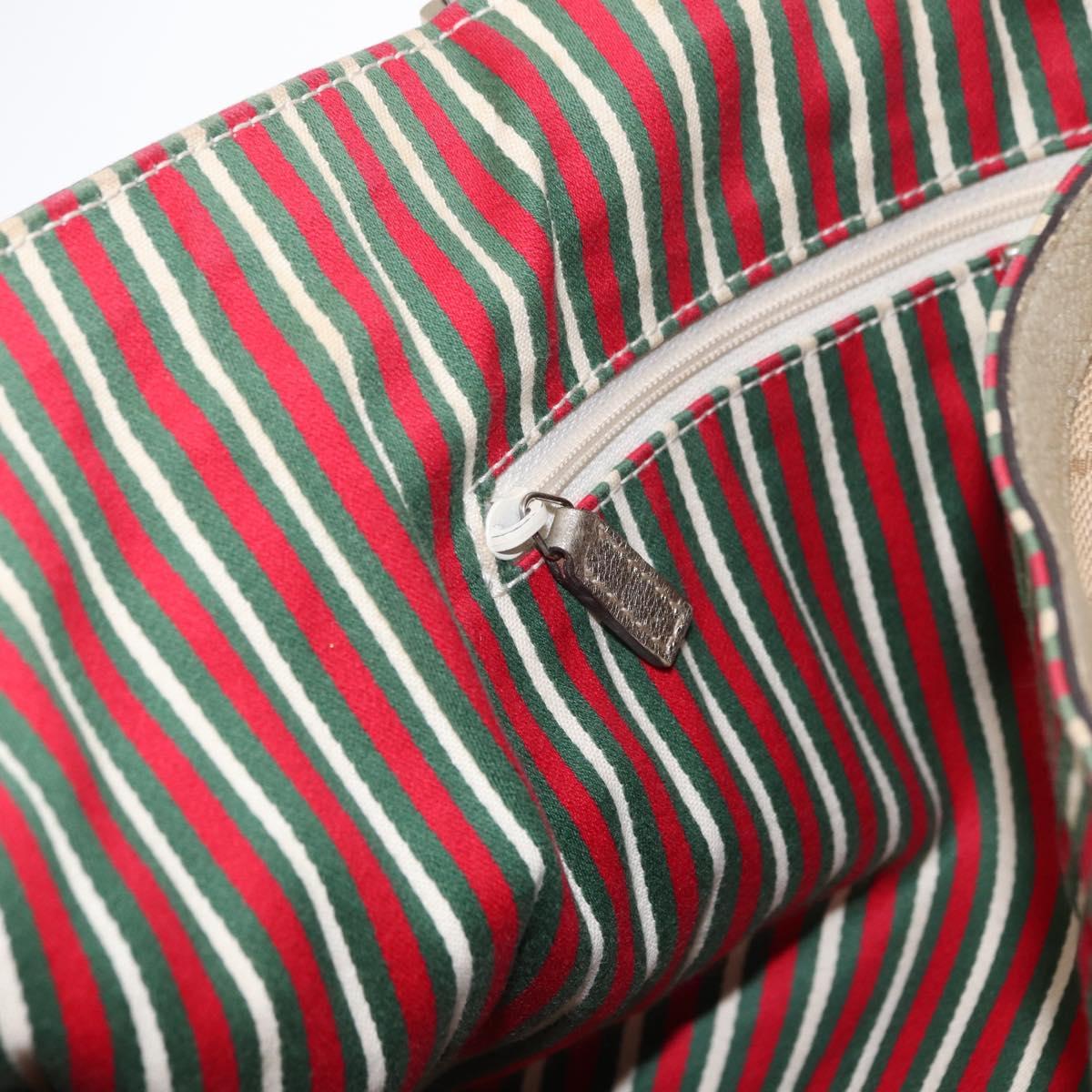 GUCCI GG Canvas Abbey Tote Bag Beige Gold 141472 Auth 149458