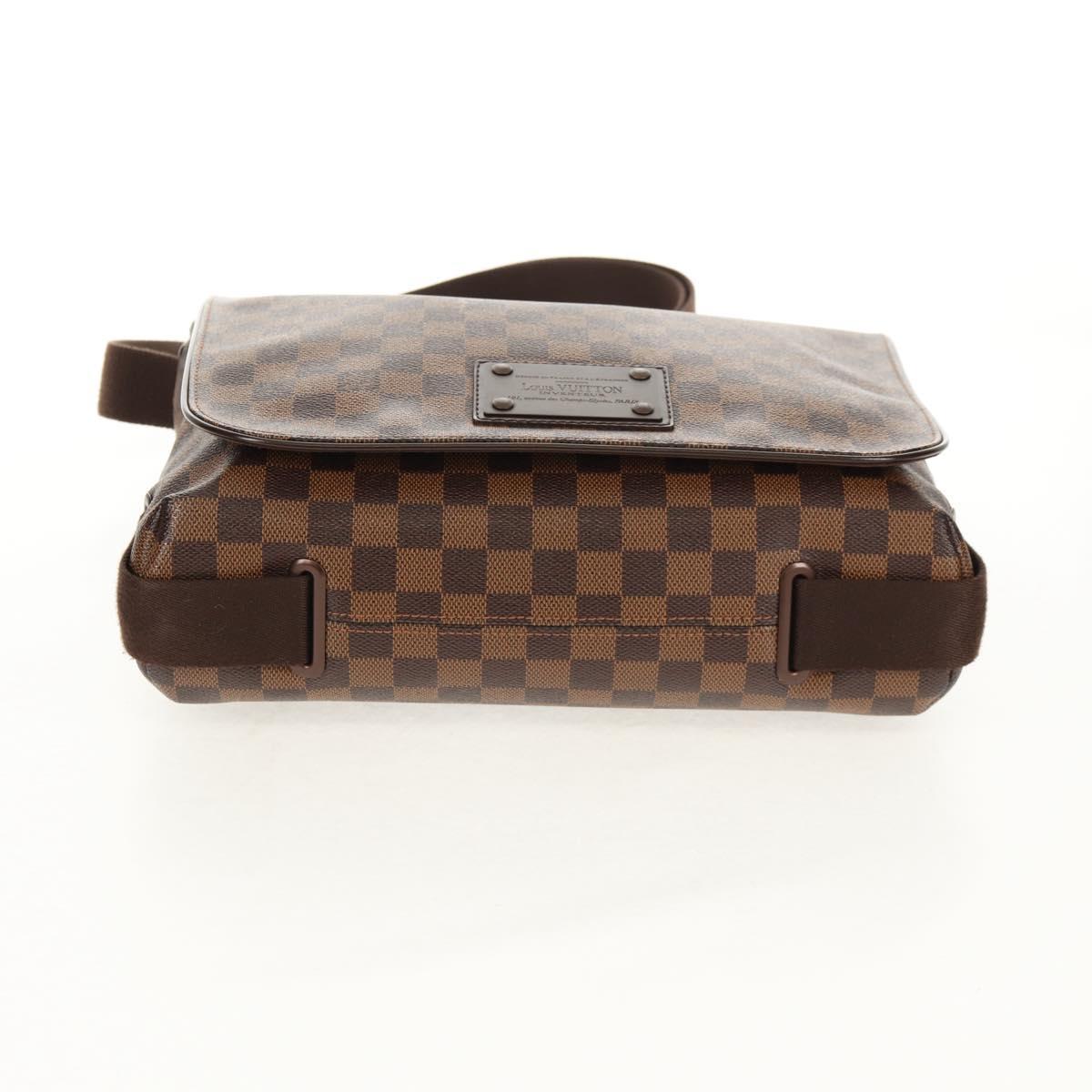 LOUIS VUITTON Damier Ebene Brooklyn MM Shoulder Bag N51211 LV Auth 149463V
