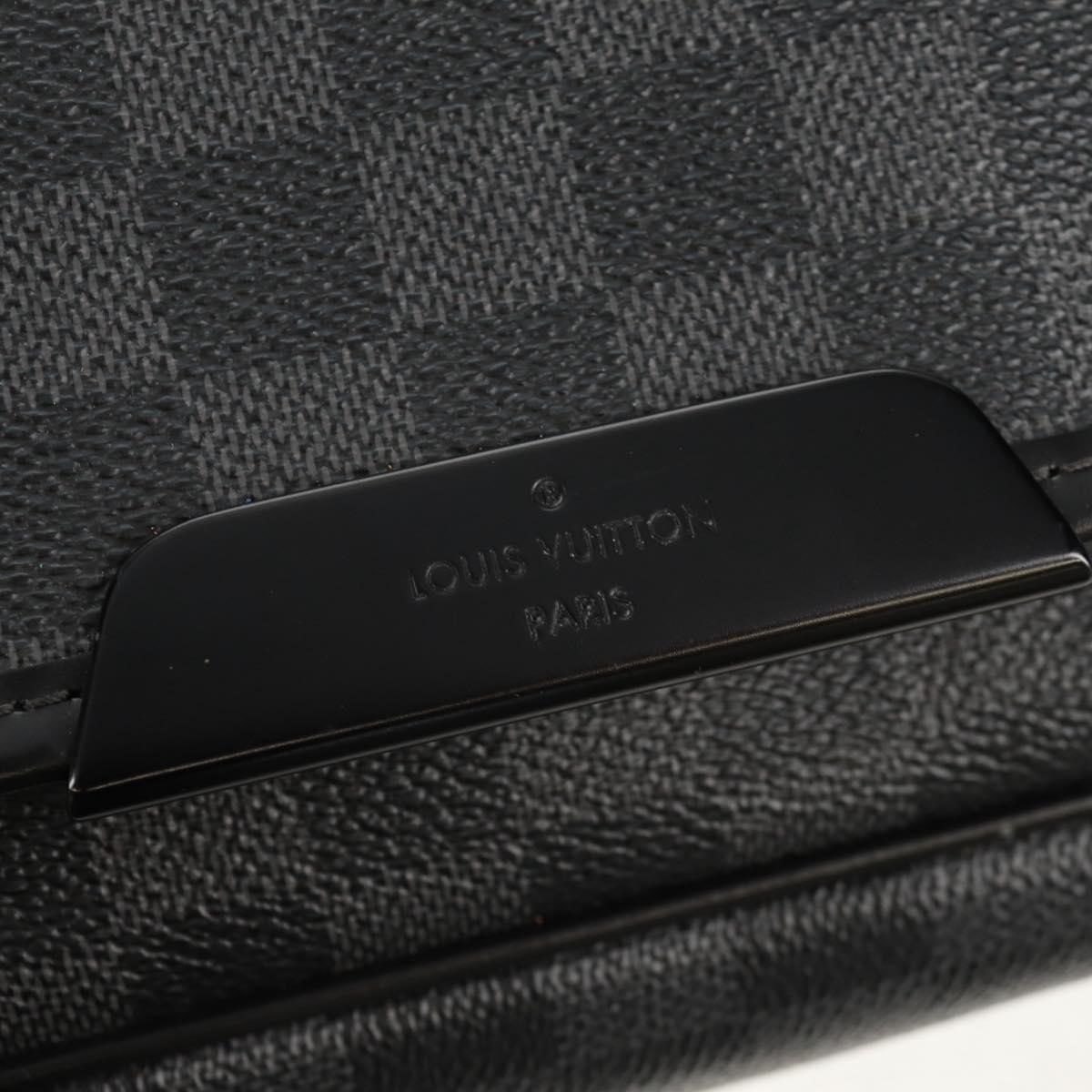 LOUIS VUITTON Damier Graphite Daniel MM Shoulder Bag N58029 LV Auth 149464V