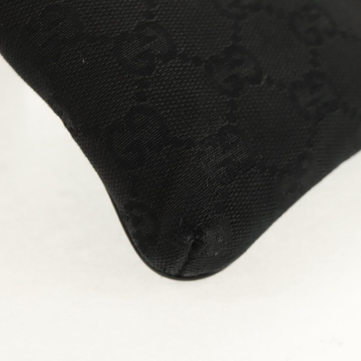 GUCCI GG Canvas Shoulder Bag Black 141863 Auth 149465V