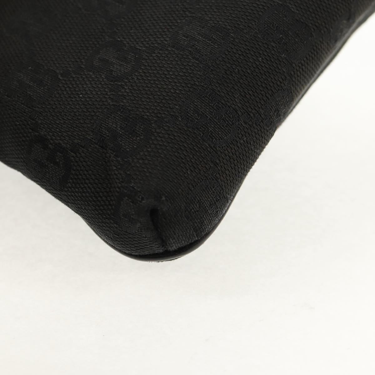 GUCCI GG Canvas Shoulder Bag Black 141863 Auth 149465V