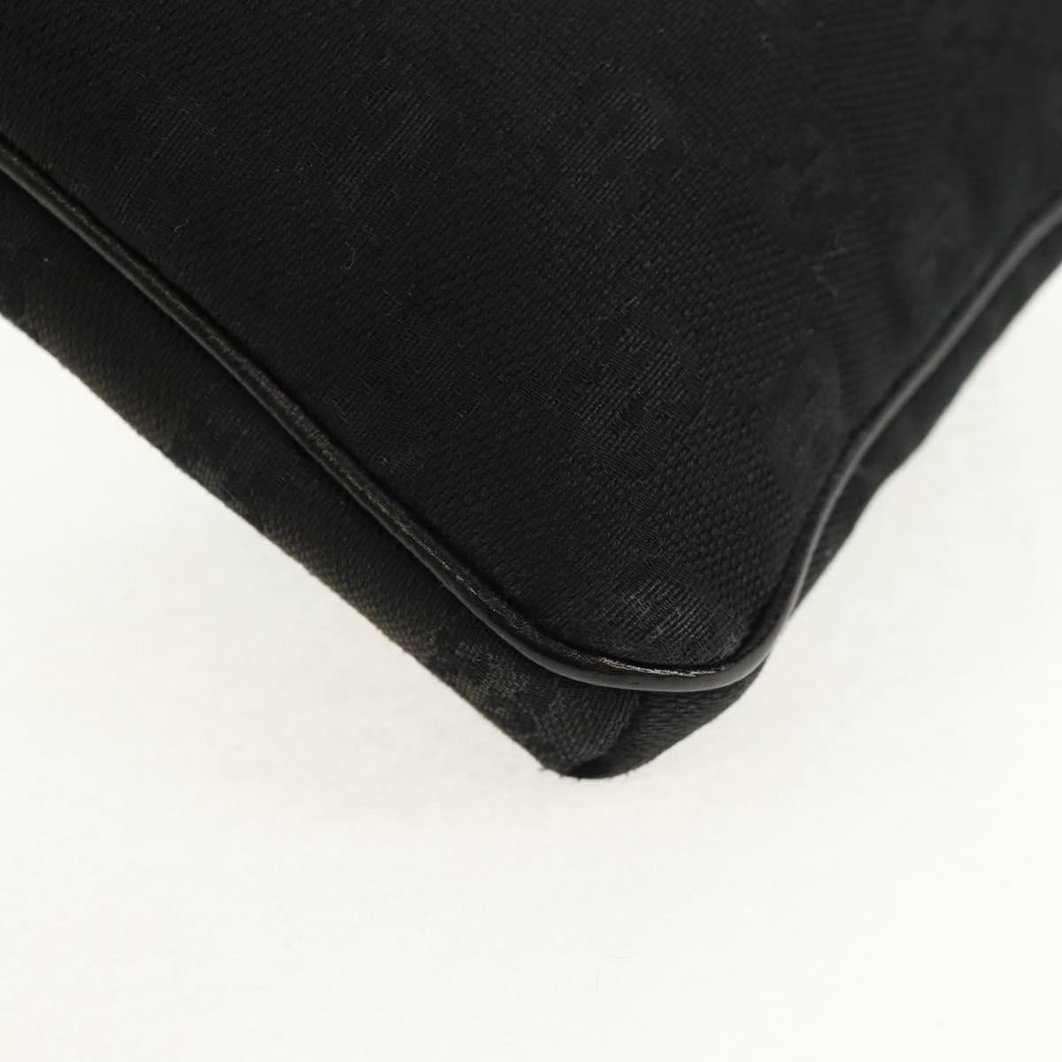 GUCCI GG Canvas Shoulder Bag Black 141863 Auth 149465V