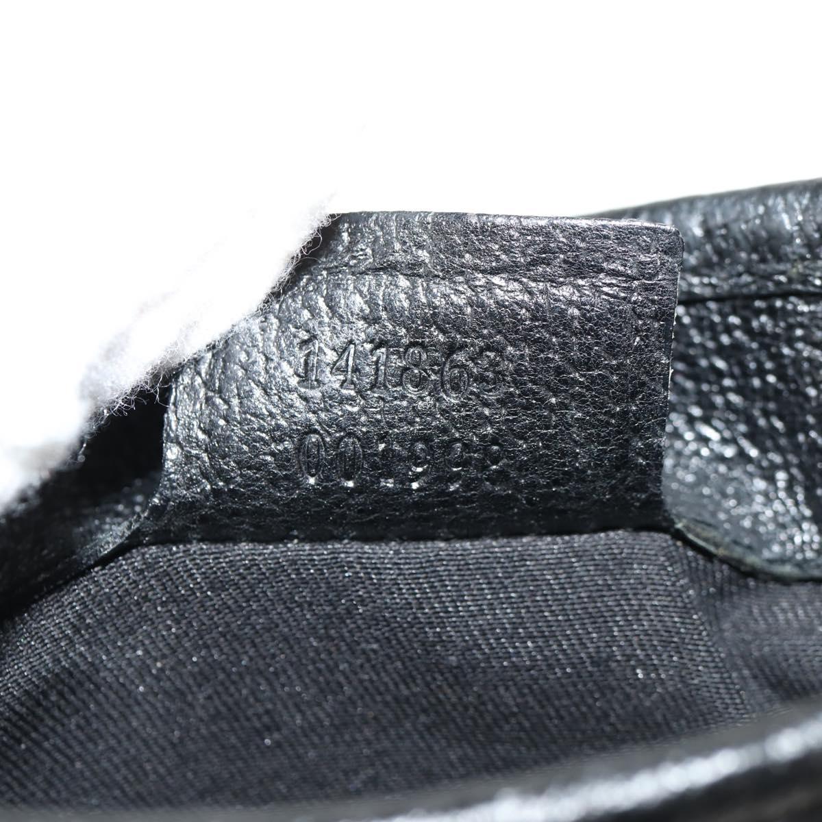 GUCCI GG Canvas Shoulder Bag Black 141863 Auth 149465V