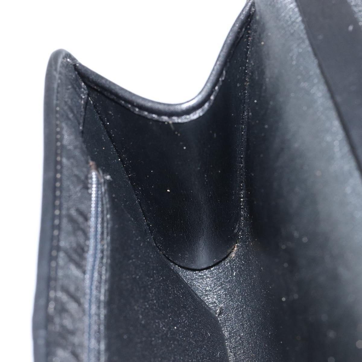 Christian Dior Trotter Canvas Clutch Bag Black Gold Auth 149470