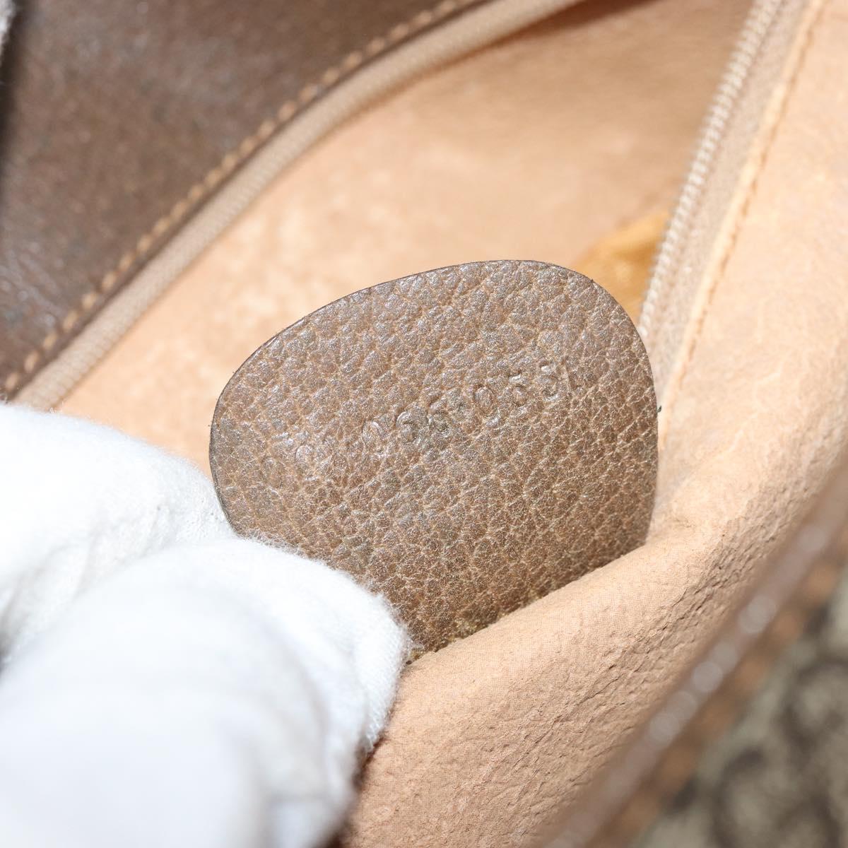 GUCCI GG Supreme Web Sherry Line Shoulder Bag PVC Beige 001 066 0551 Auth 149475