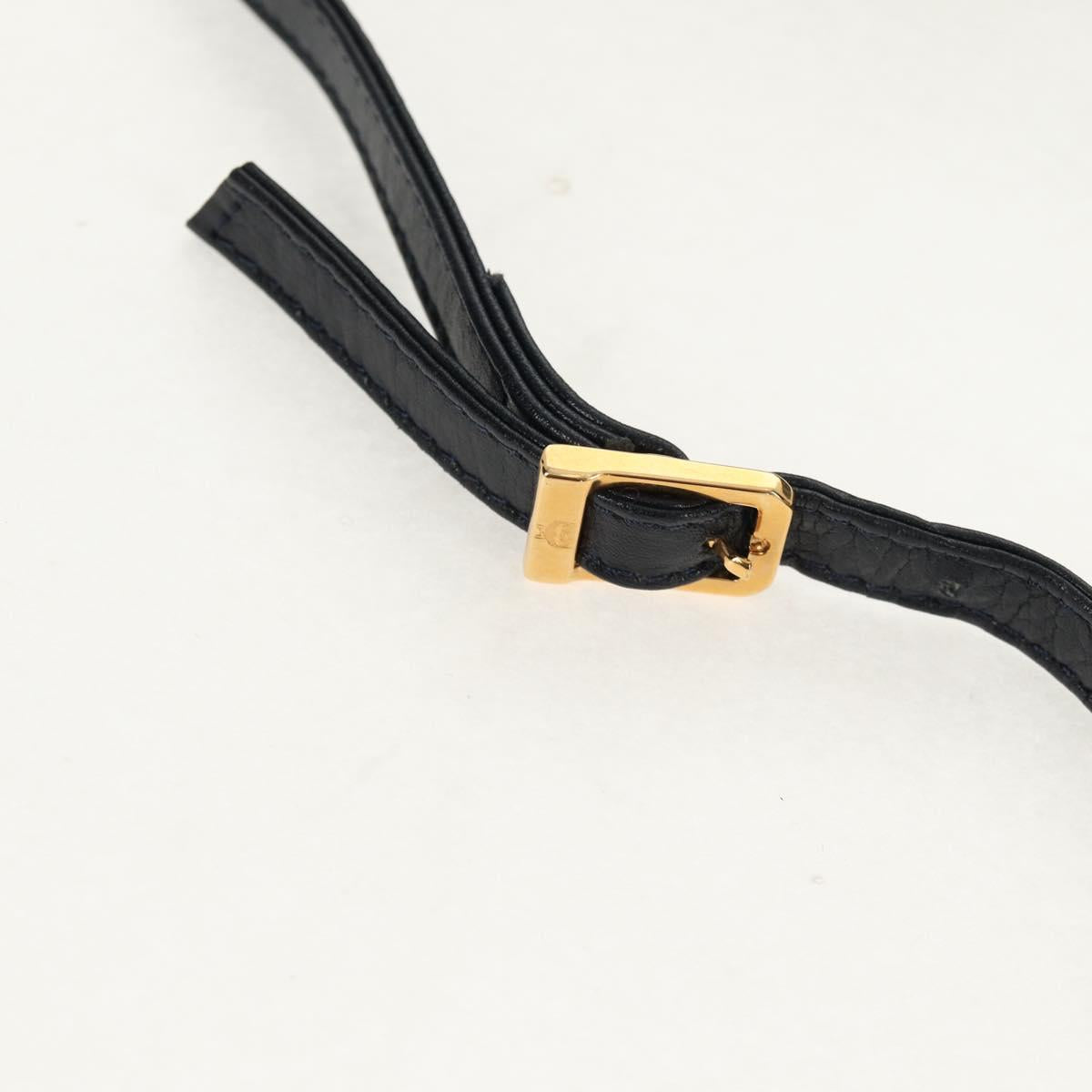 MCM Logogram Vicetos Hand Bag PVC 2way White Gold Auth 149478